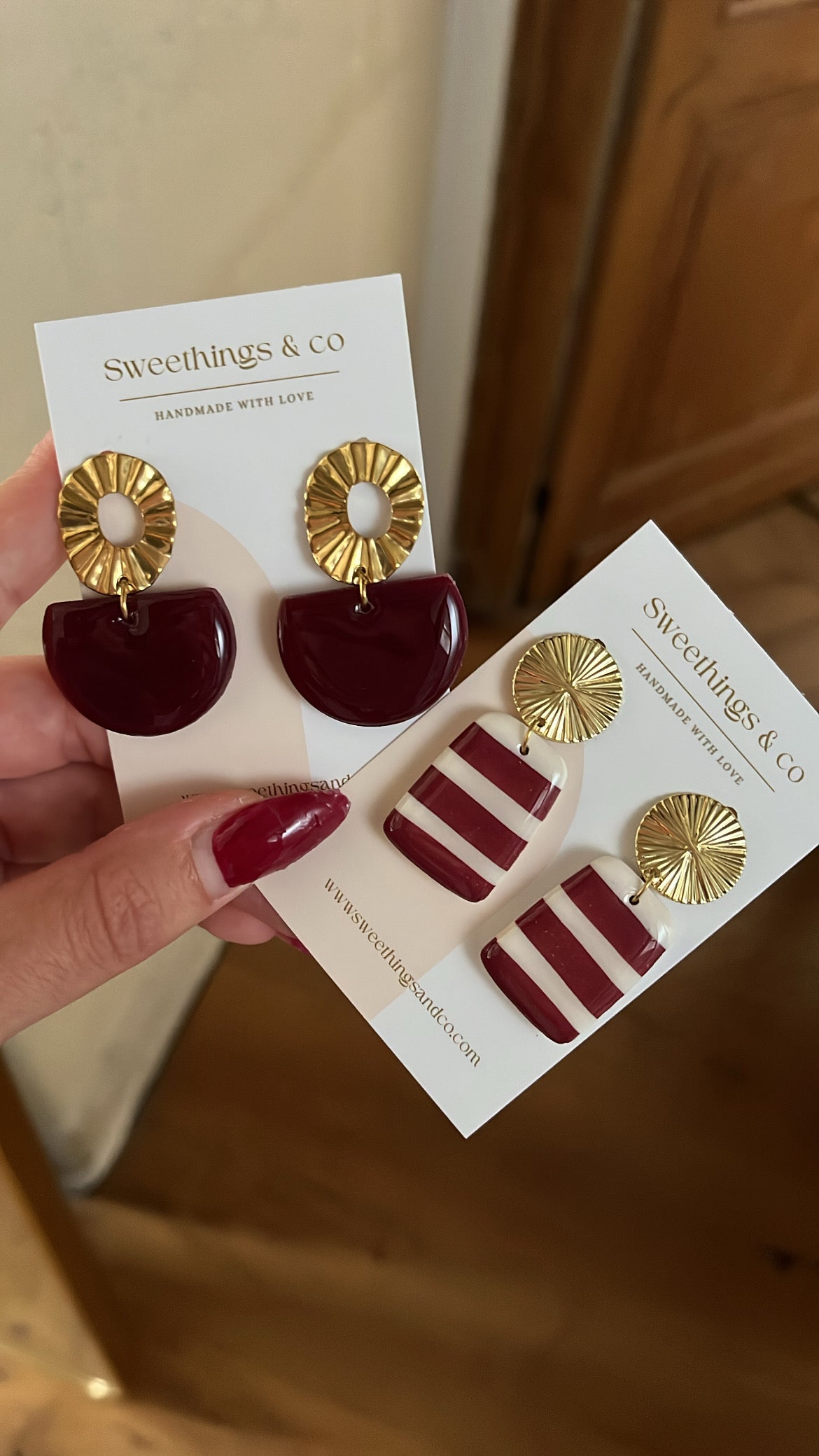 Boucles d’oreilles Bordeaux