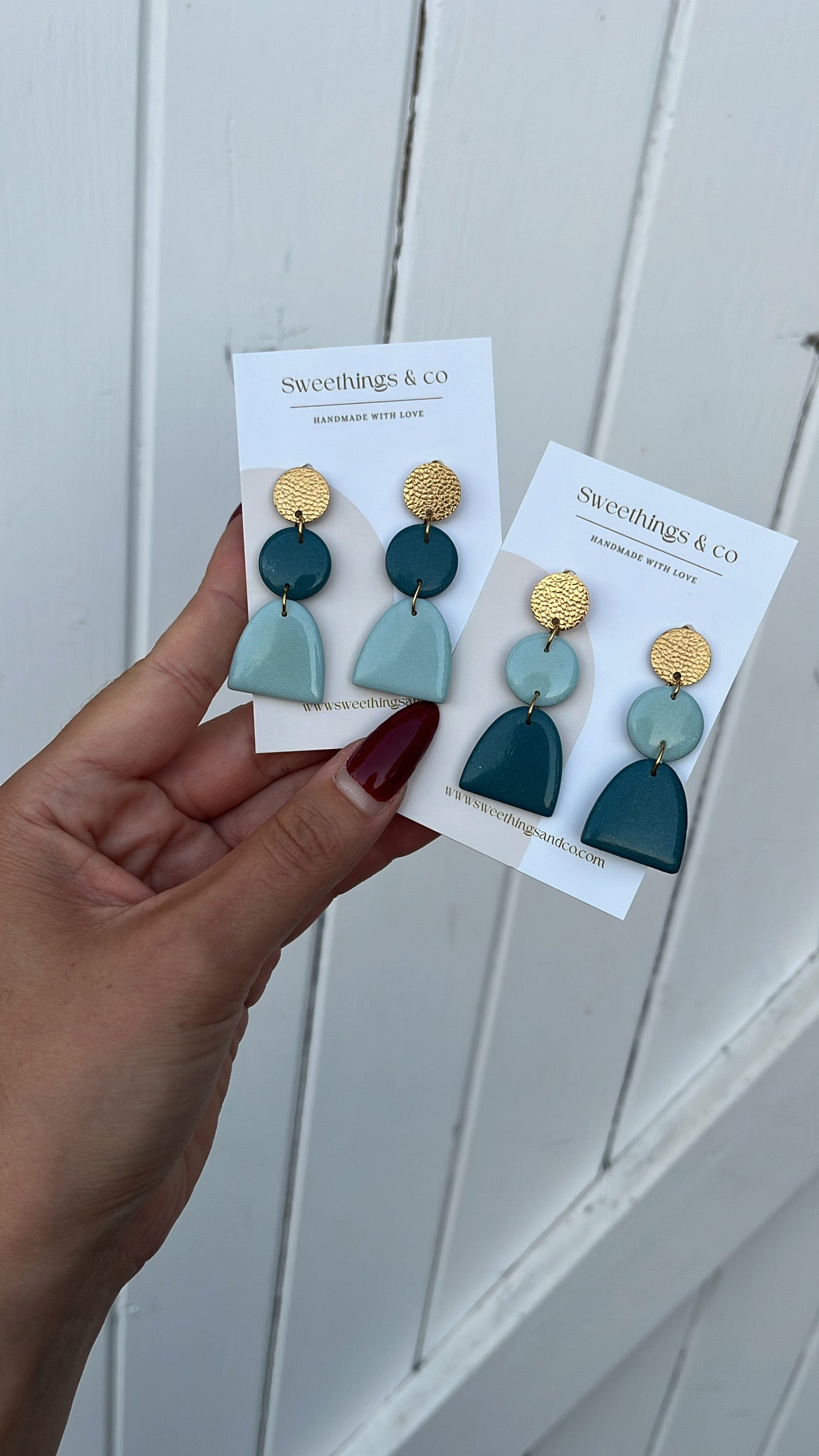 Boucles d’oreilles Bleu Paon