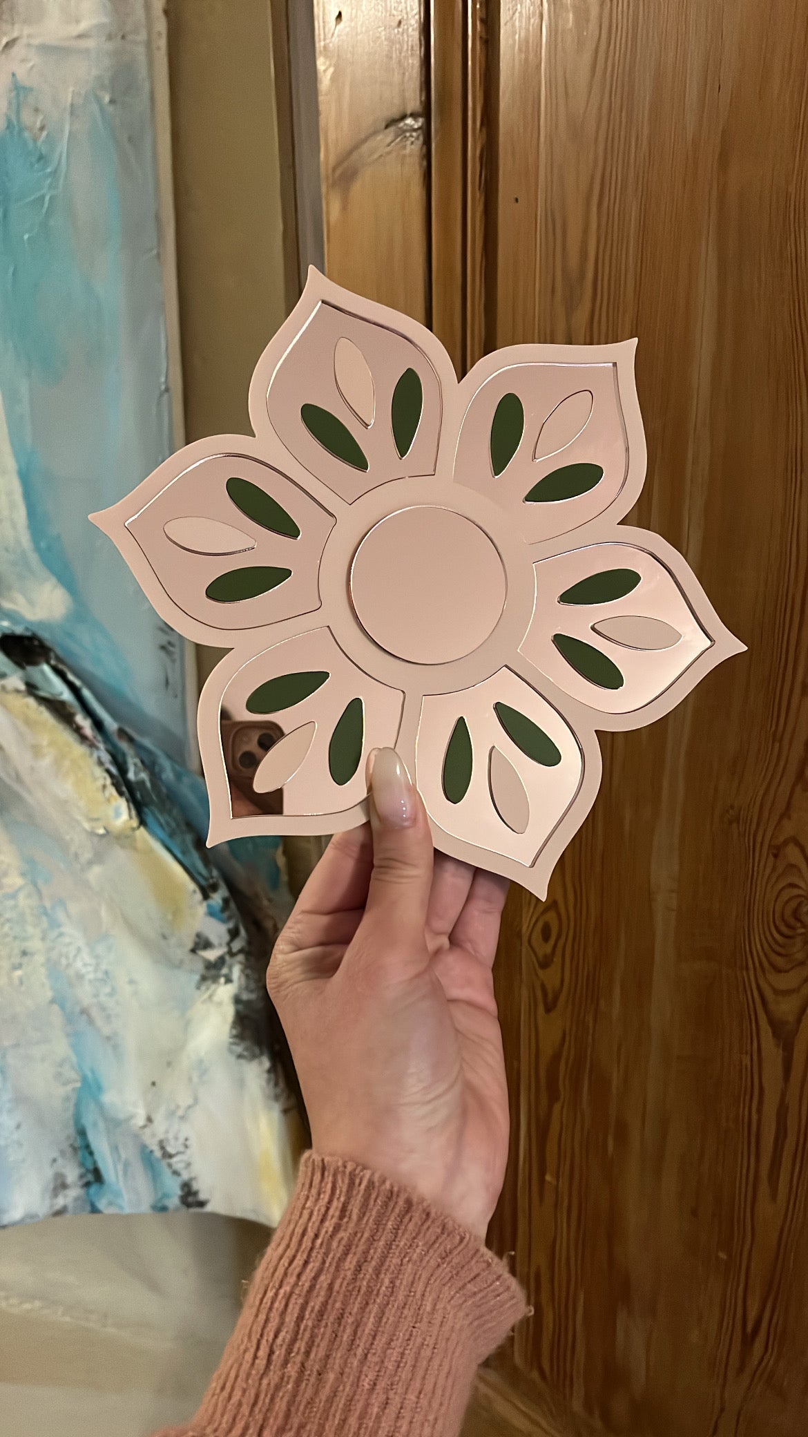 Décoration miroir fleur