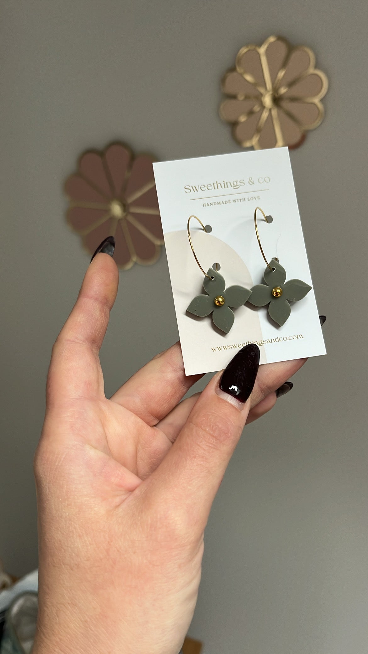 Boucles d’oreilles florales