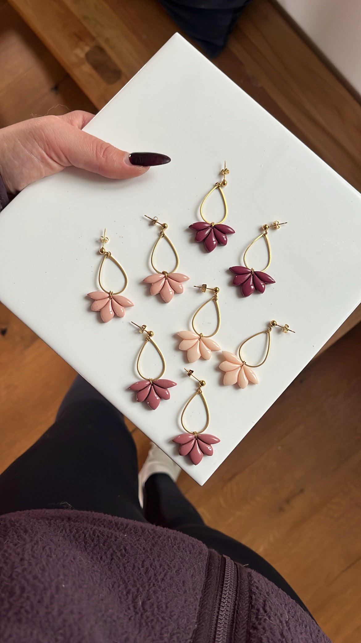 Boucles d’oreilles florales Boucles d’oreilles florales // Couleurs au choix