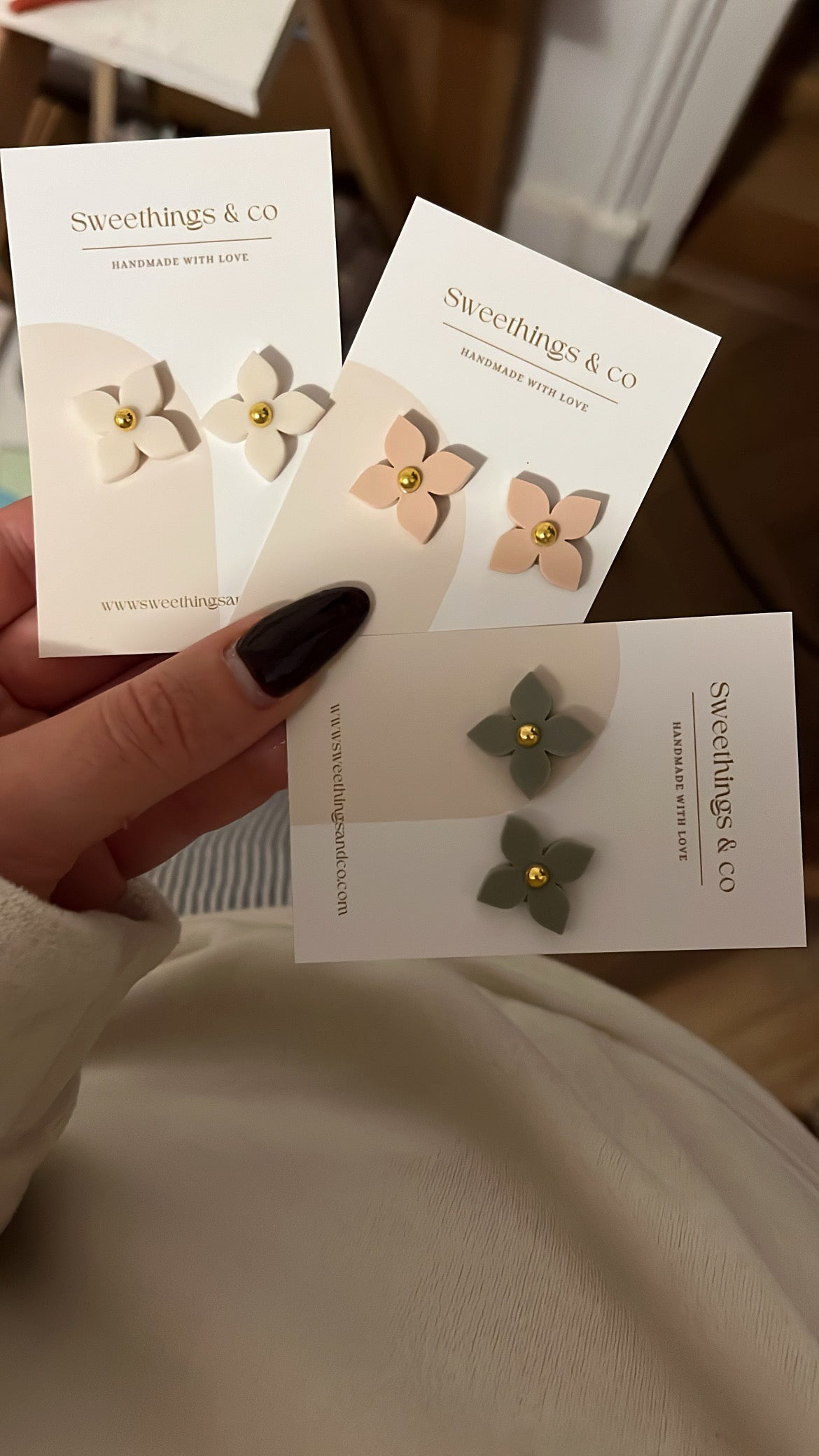 Boucles d’oreilles florales