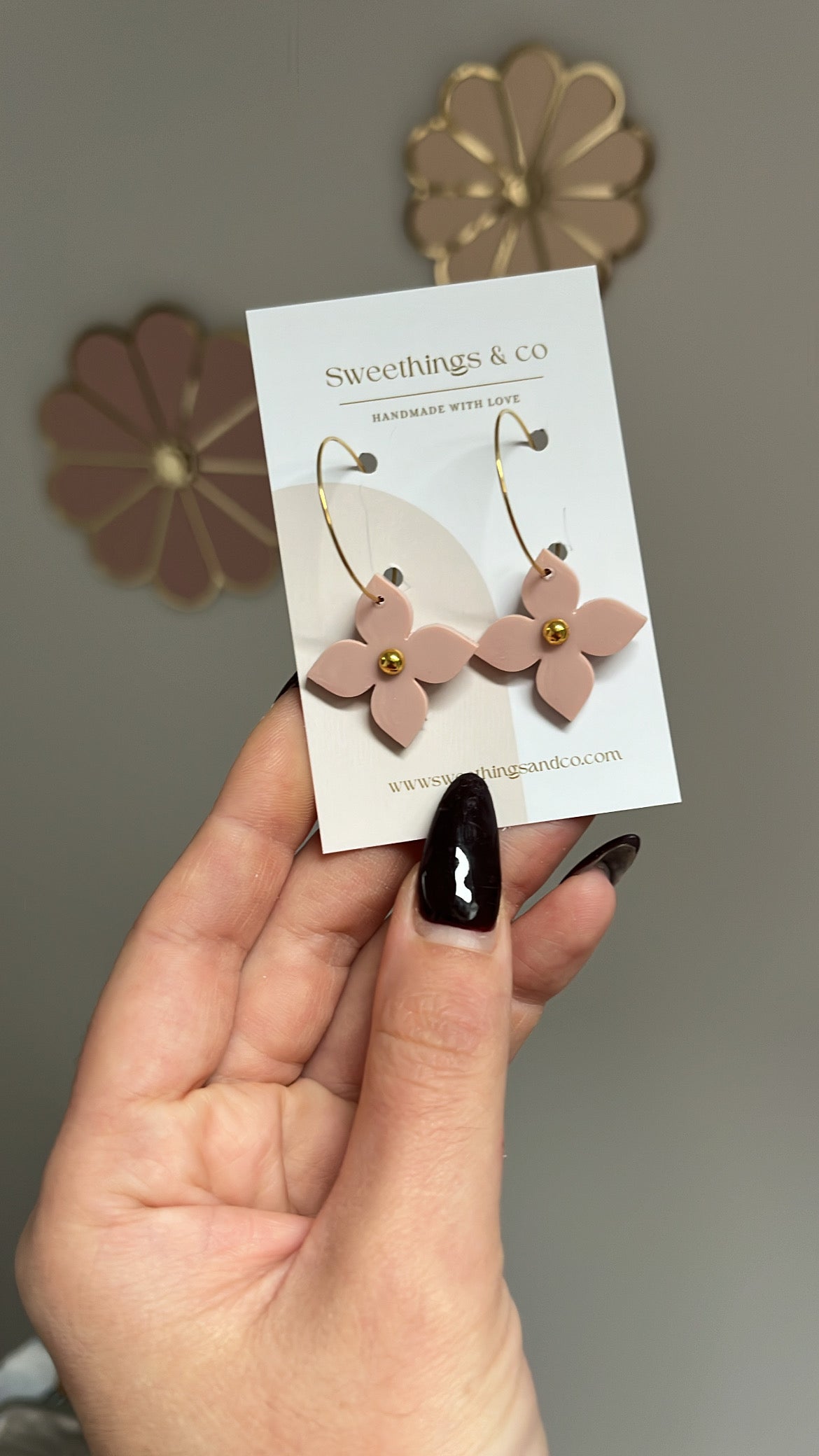 Boucles d’oreilles florales