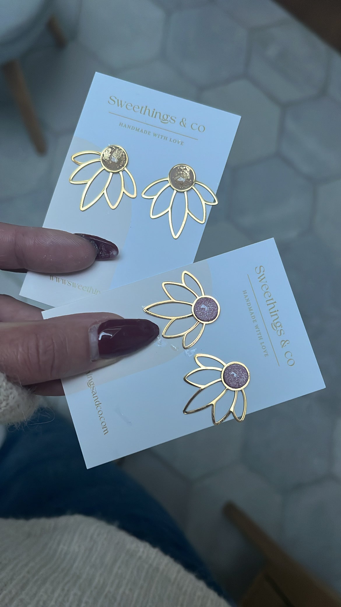 Boucles d’oreilles SERENA (couleurs au choix)