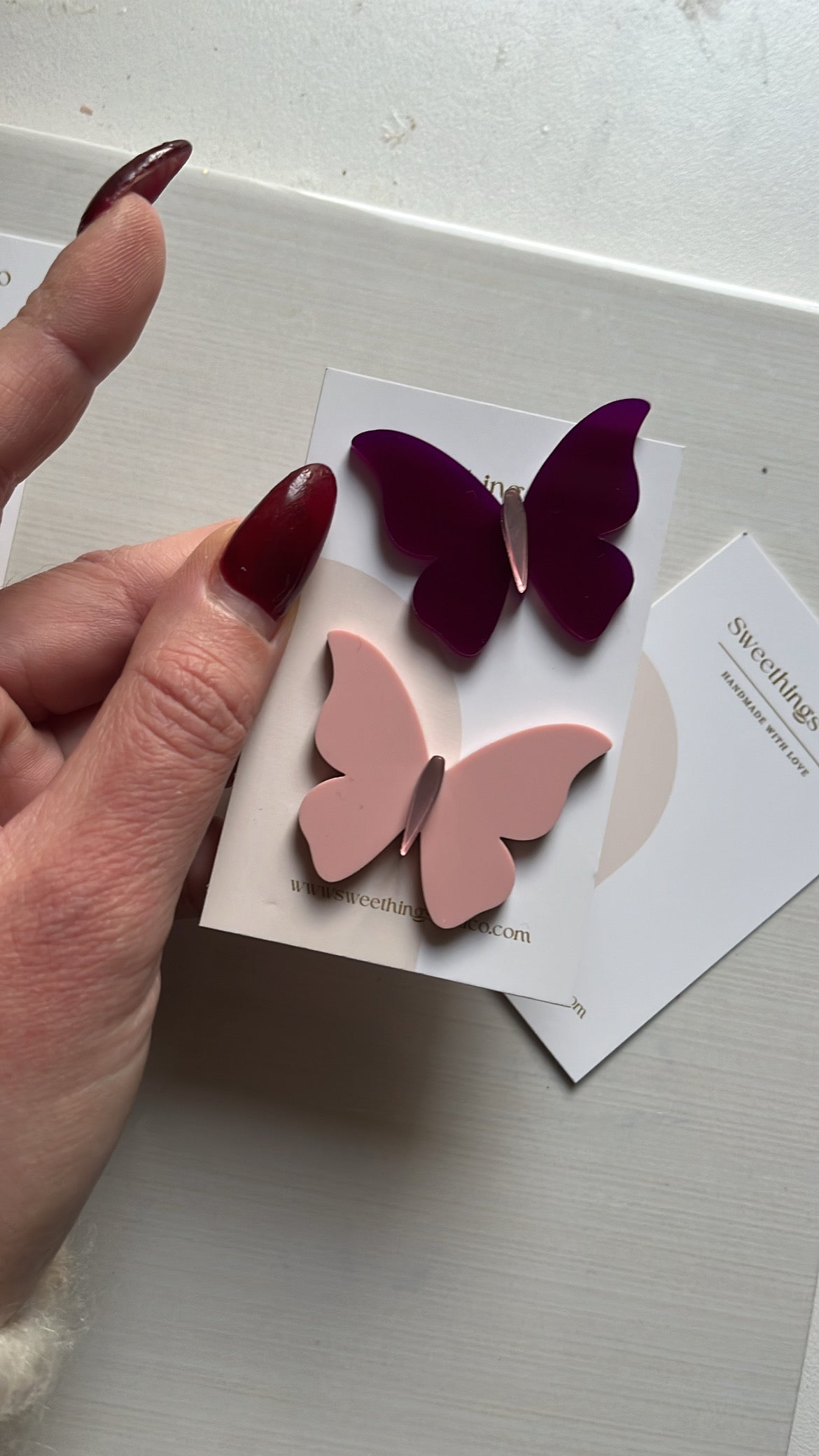 Broche poétique papillon