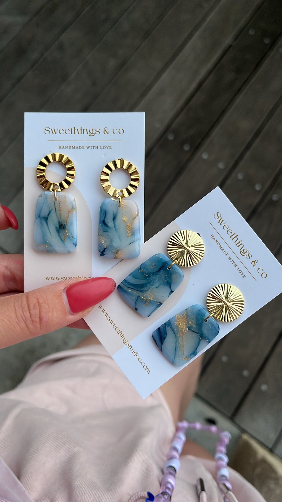 Boucles d’oreilles MARBRE