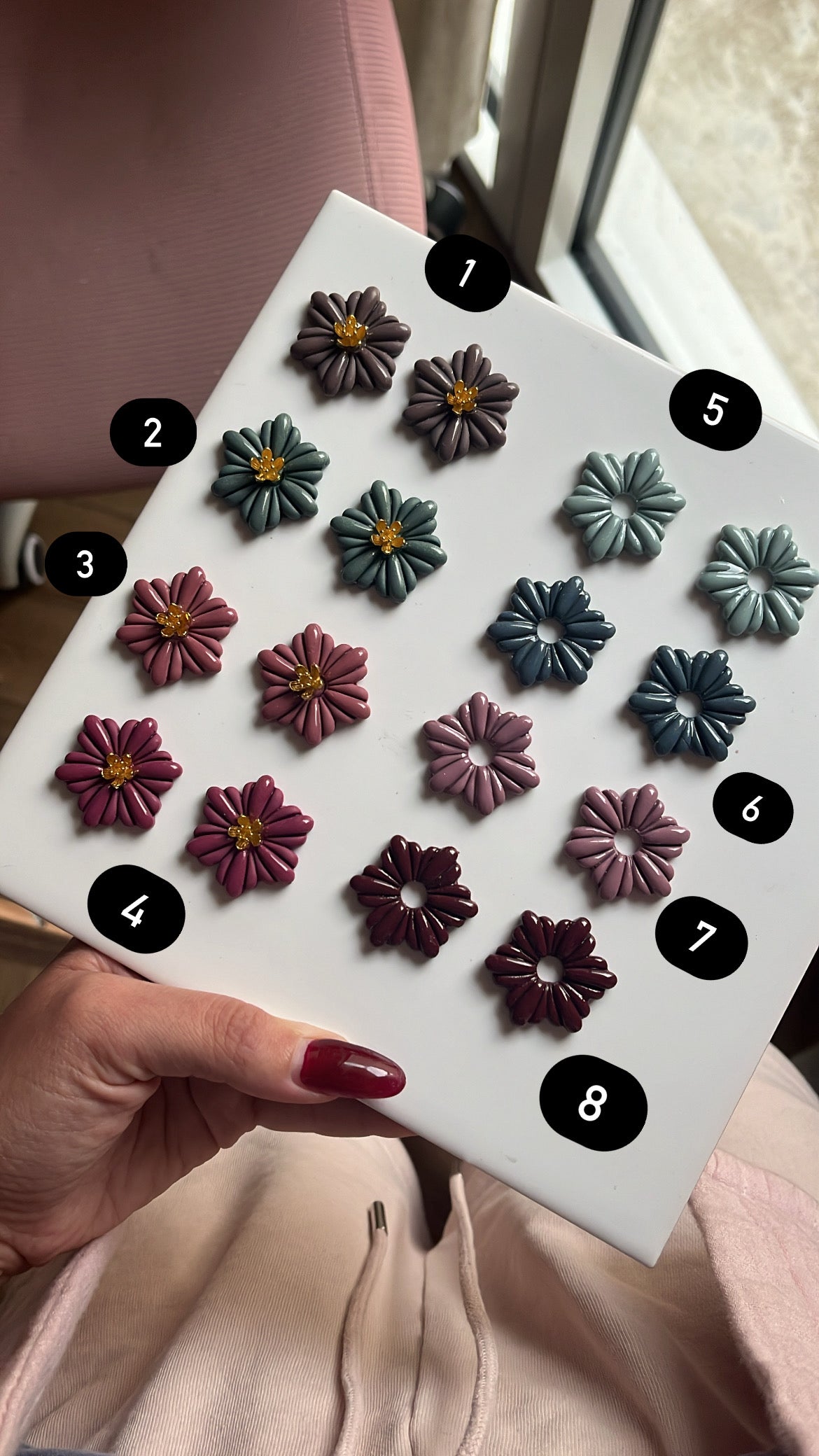 Boucles d’oreilles florales