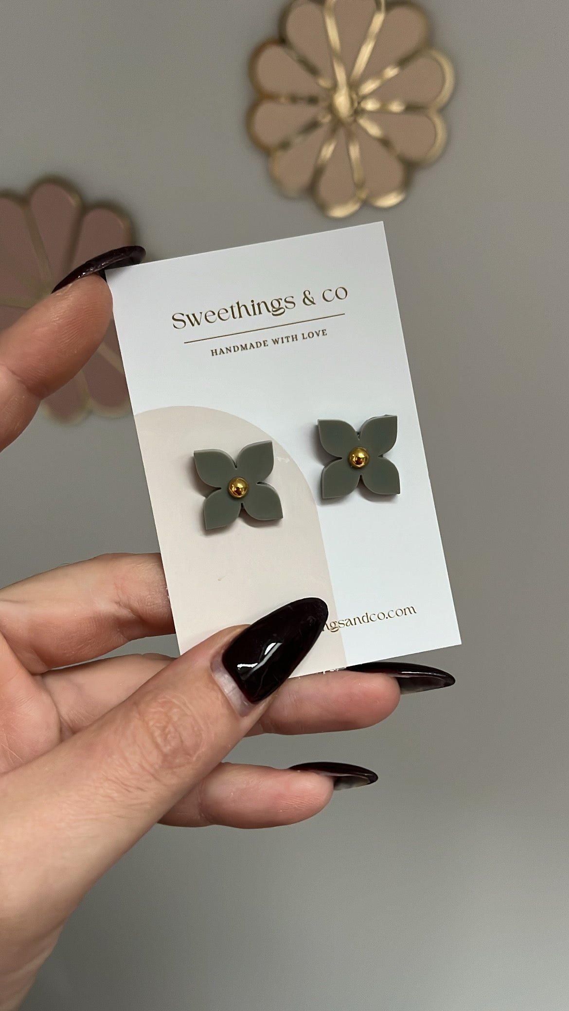 Boucles d’oreilles florales