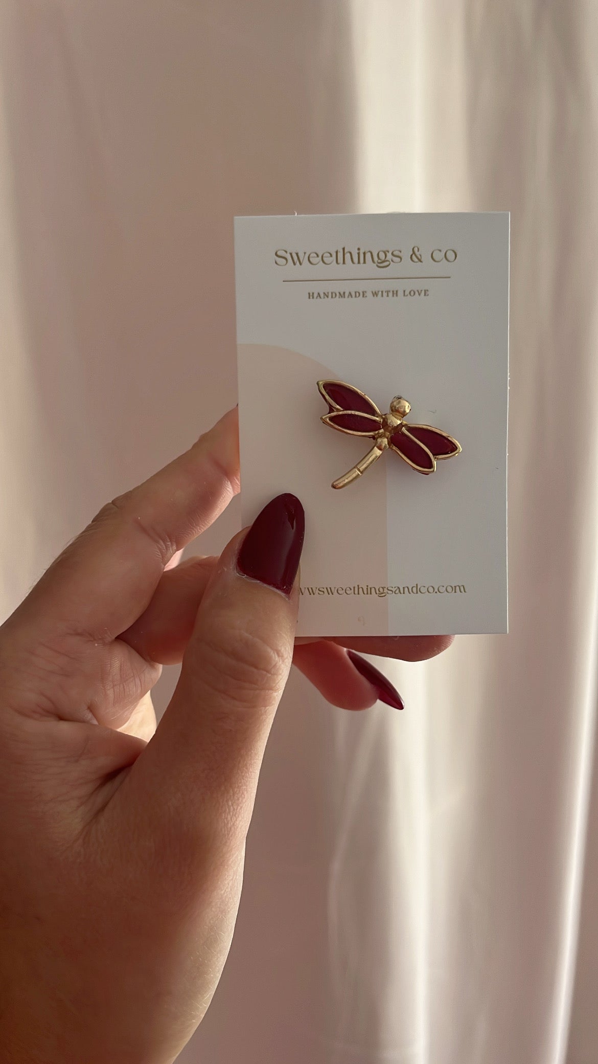 Broche poétique libellule