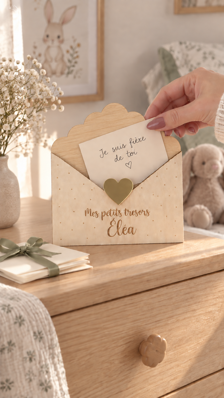 Boîte à mots prénom en bois