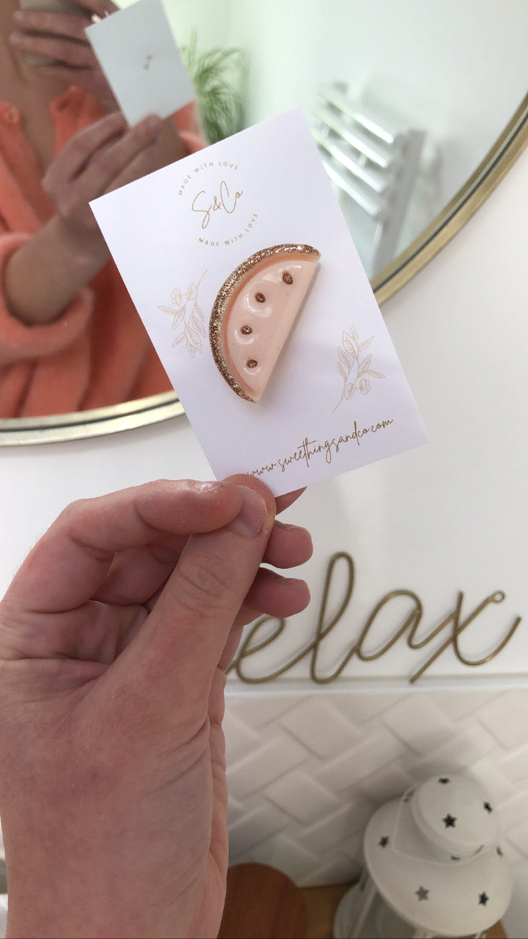 Broche poétique pastèque