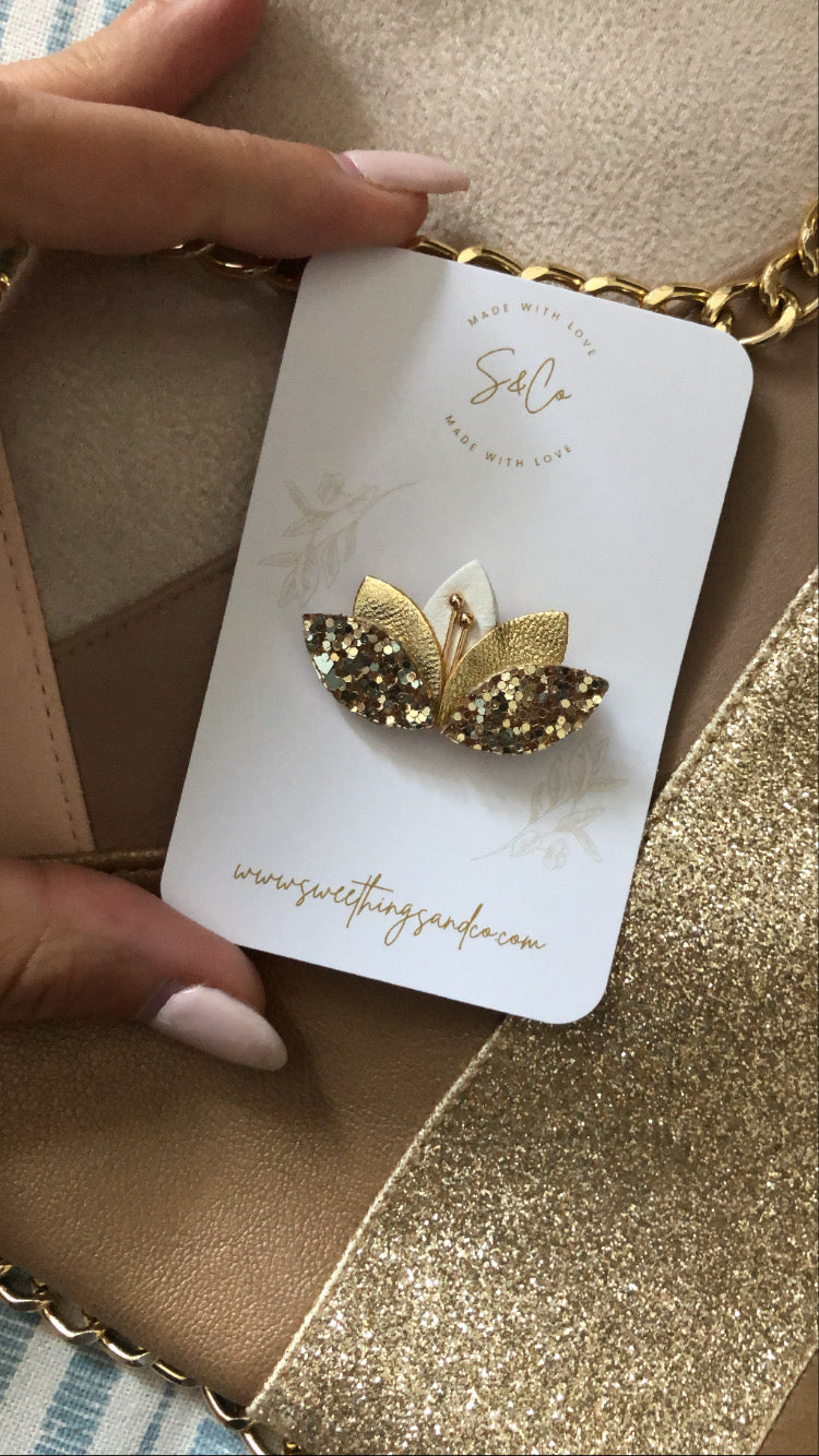 Broche poétique florale