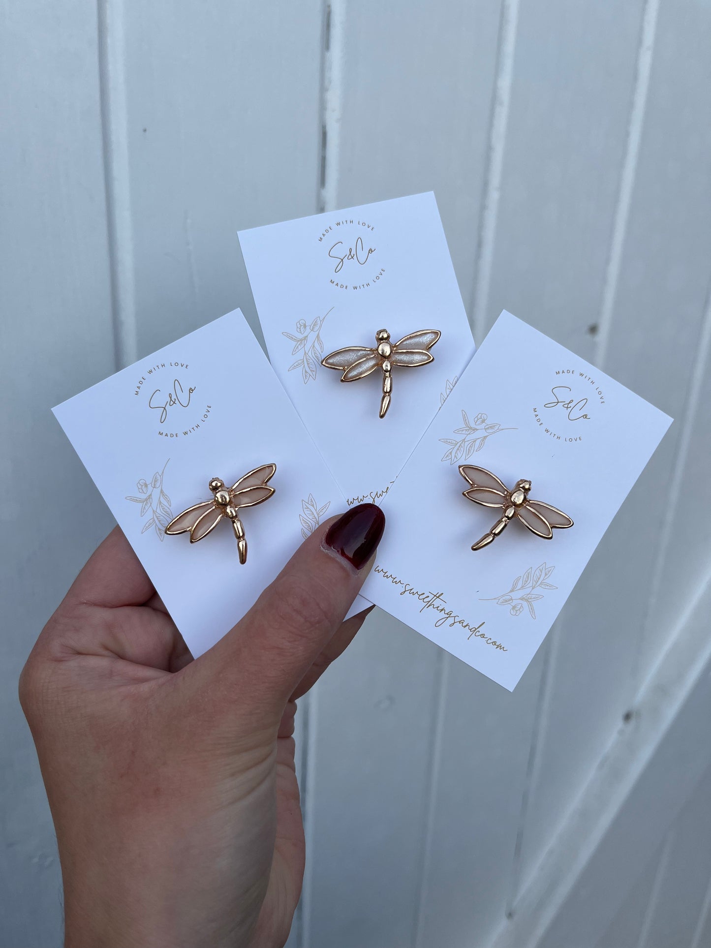 Broche poétique libellule