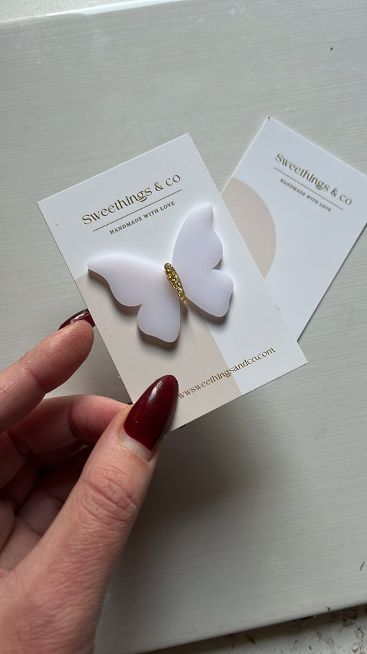 Broche poétique papillon