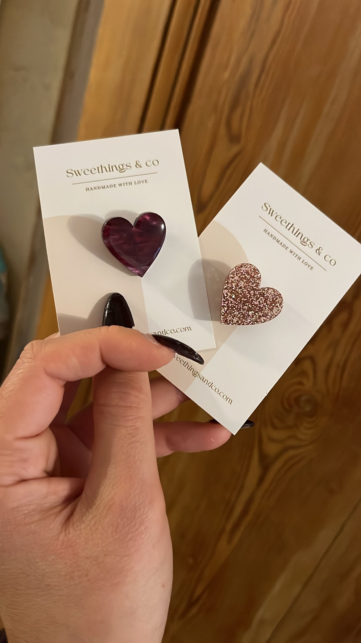 Broche poétique coeur