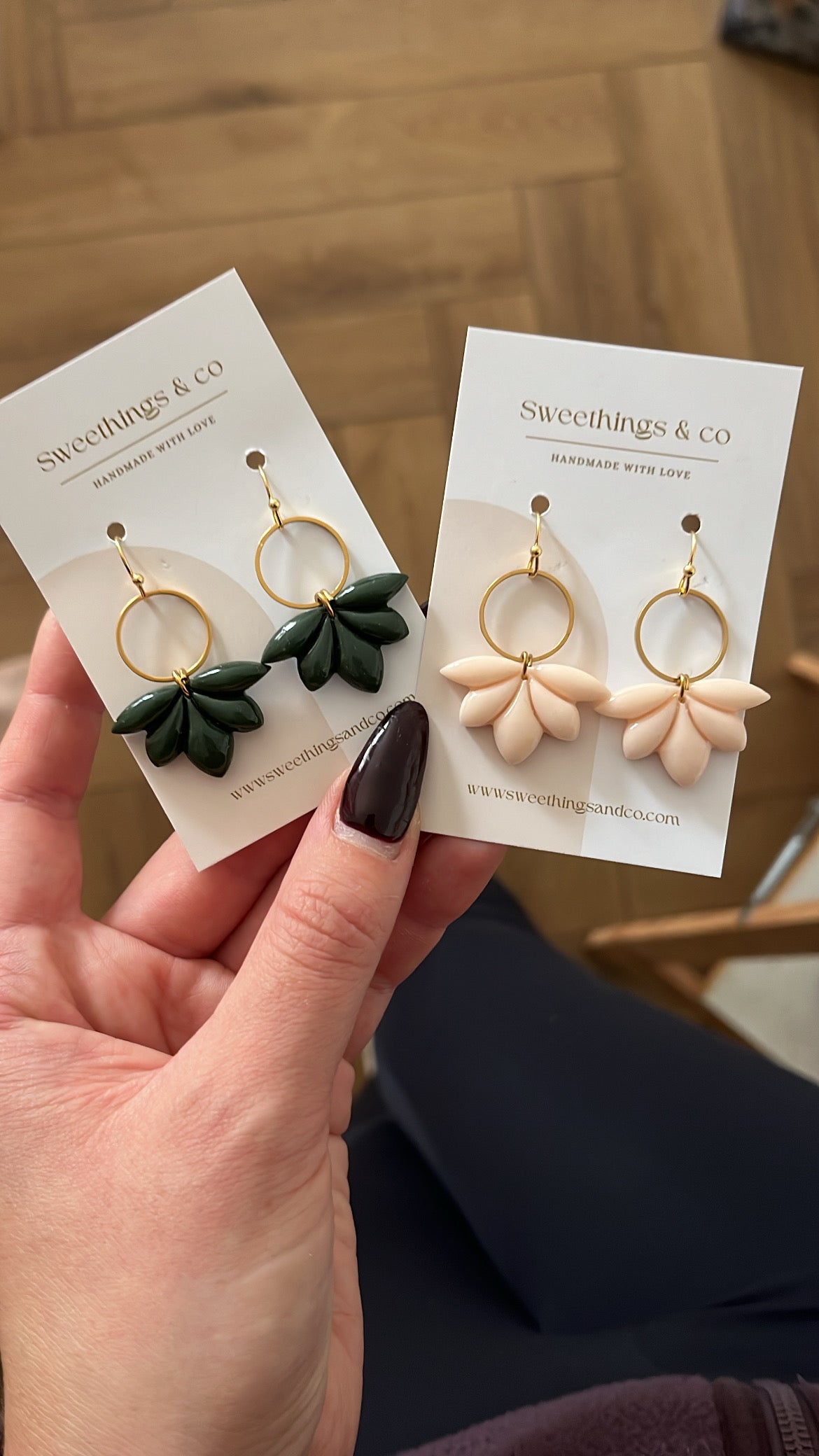 Boucles d’oreilles florales // Couleurs au choix