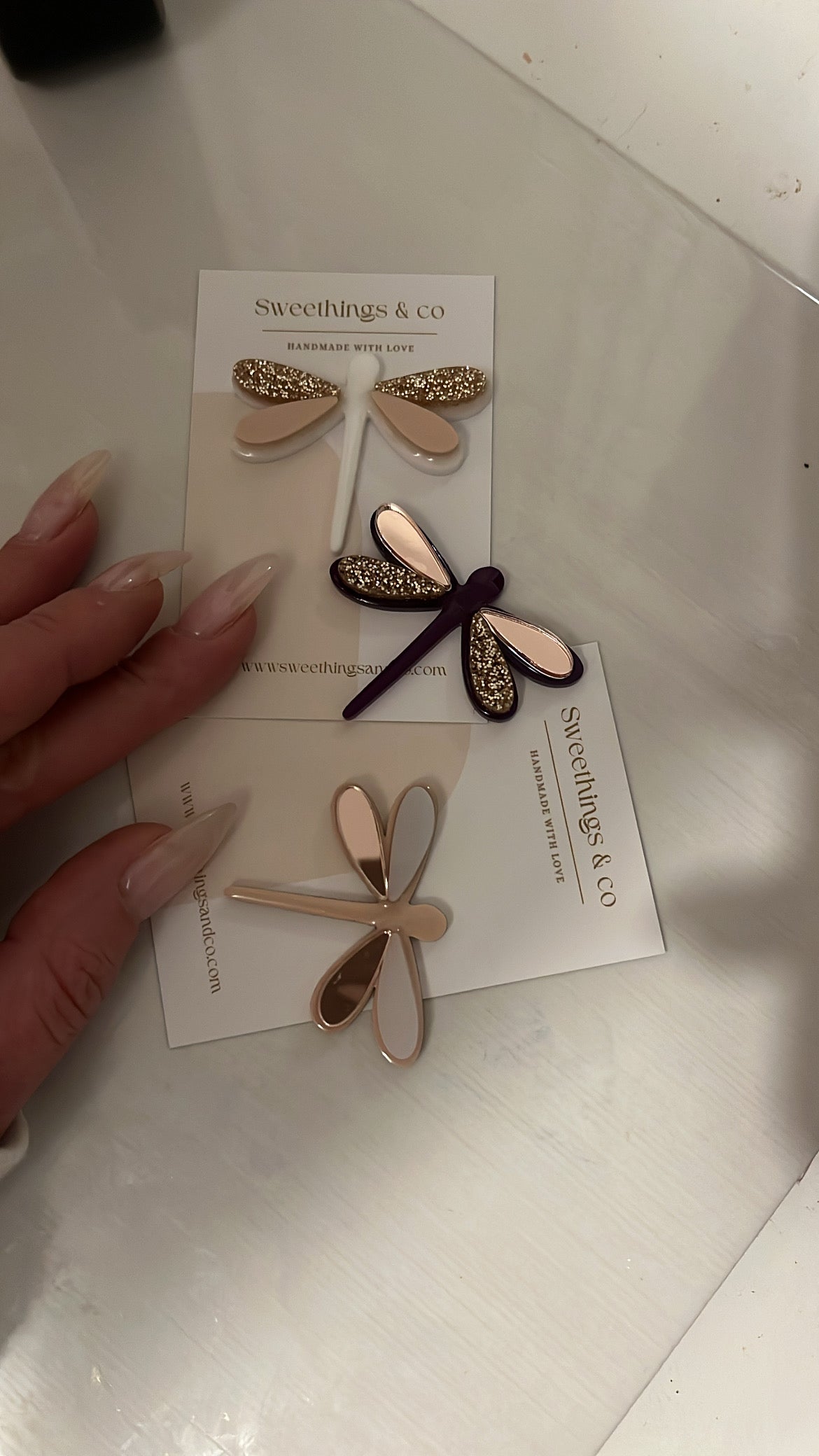 Broche poétique libellule