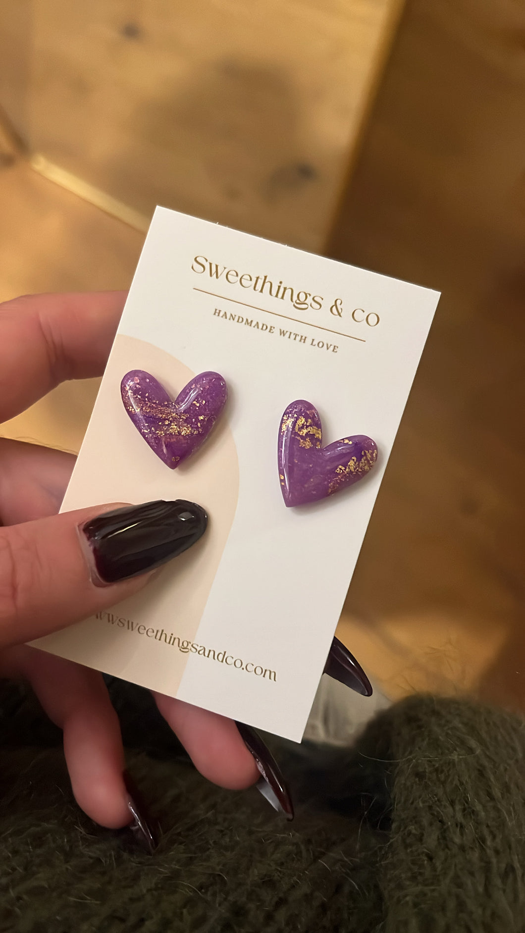 Puces d'oreilles Cœur