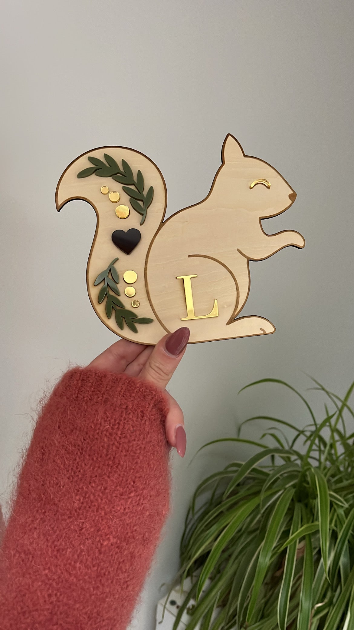 Écureuil initiale personnalisable