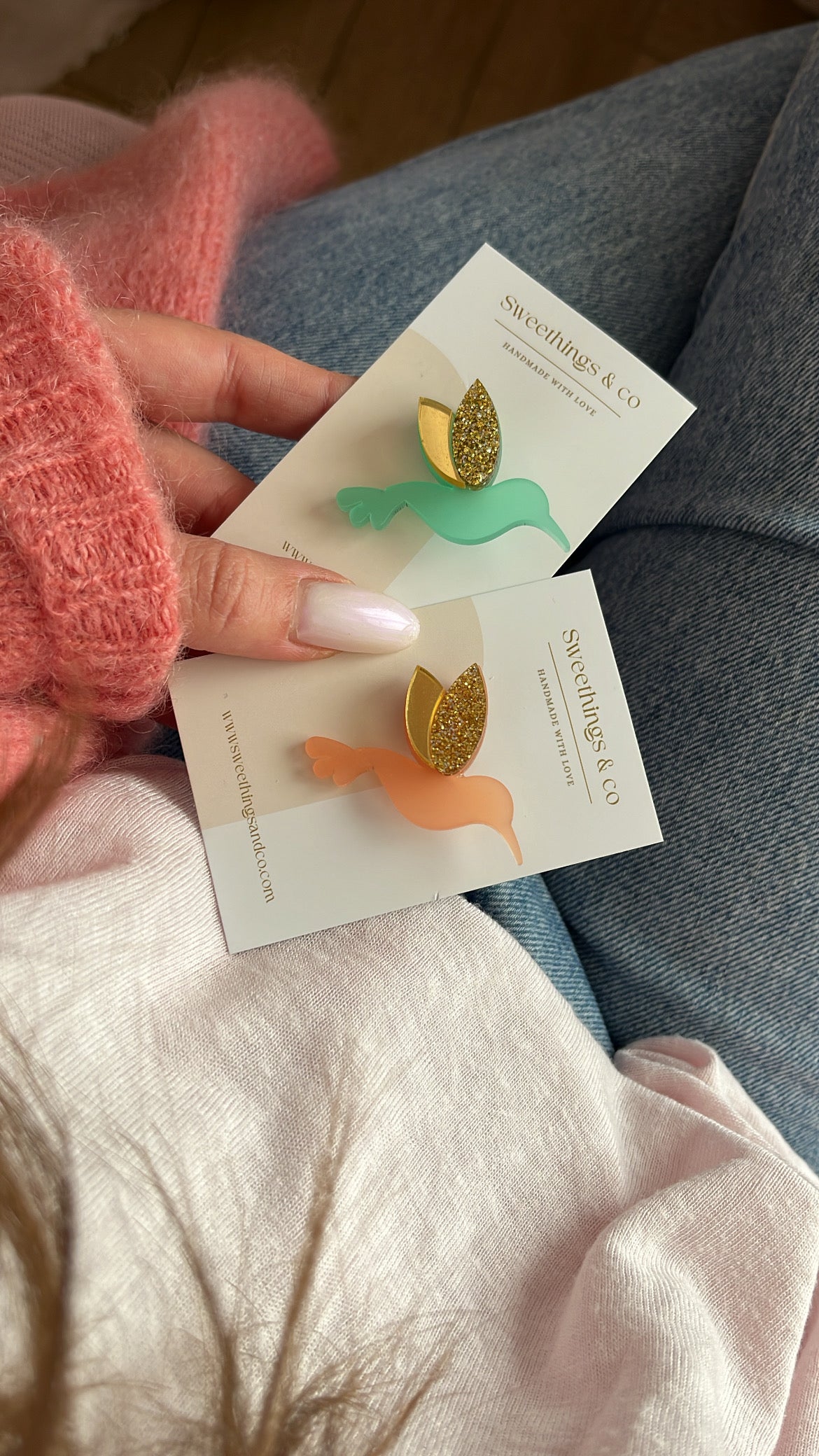 Broche poétique colibri