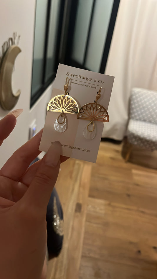 Boucles d’oreilles nacré