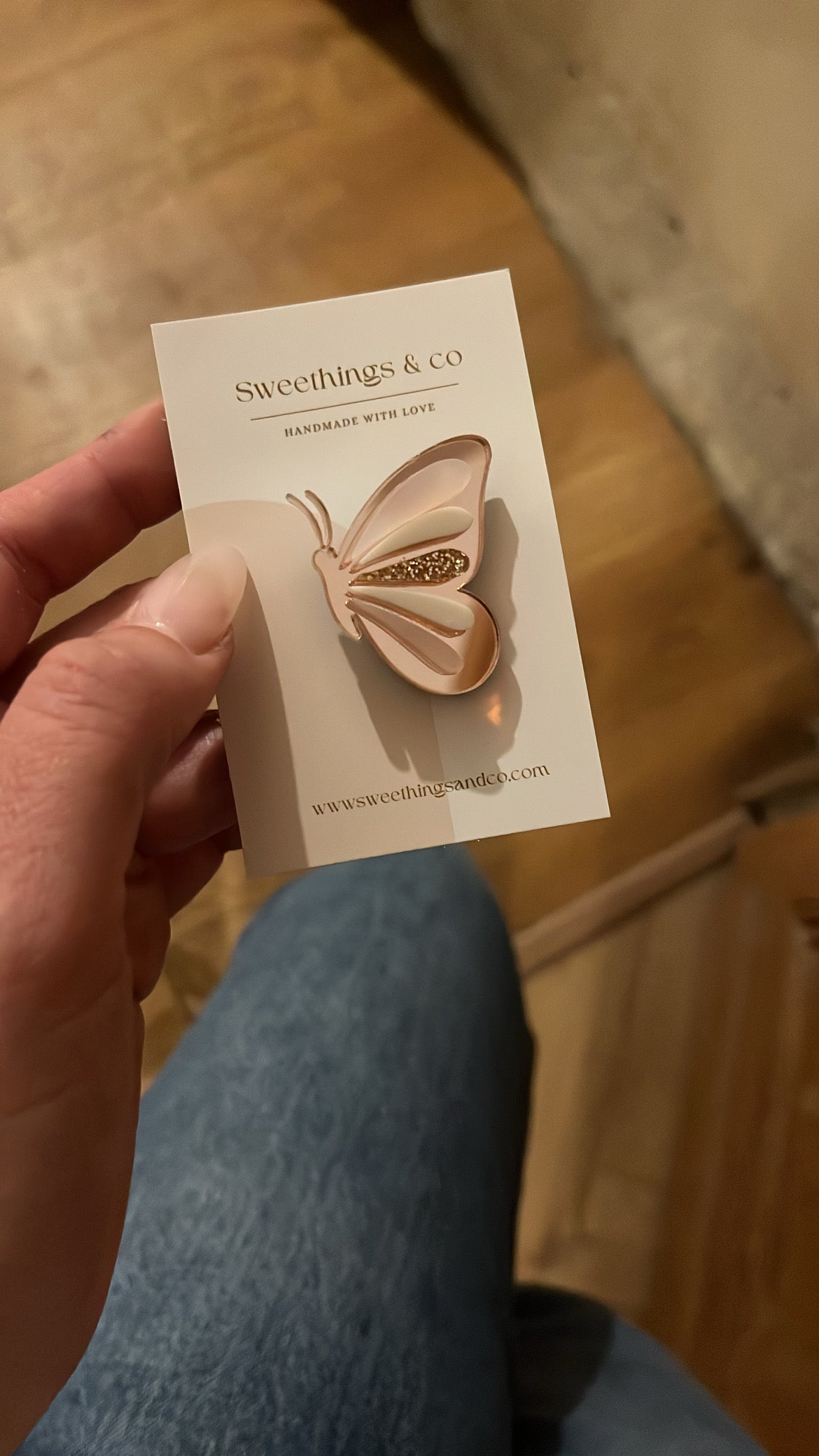 Broche poétique papillon