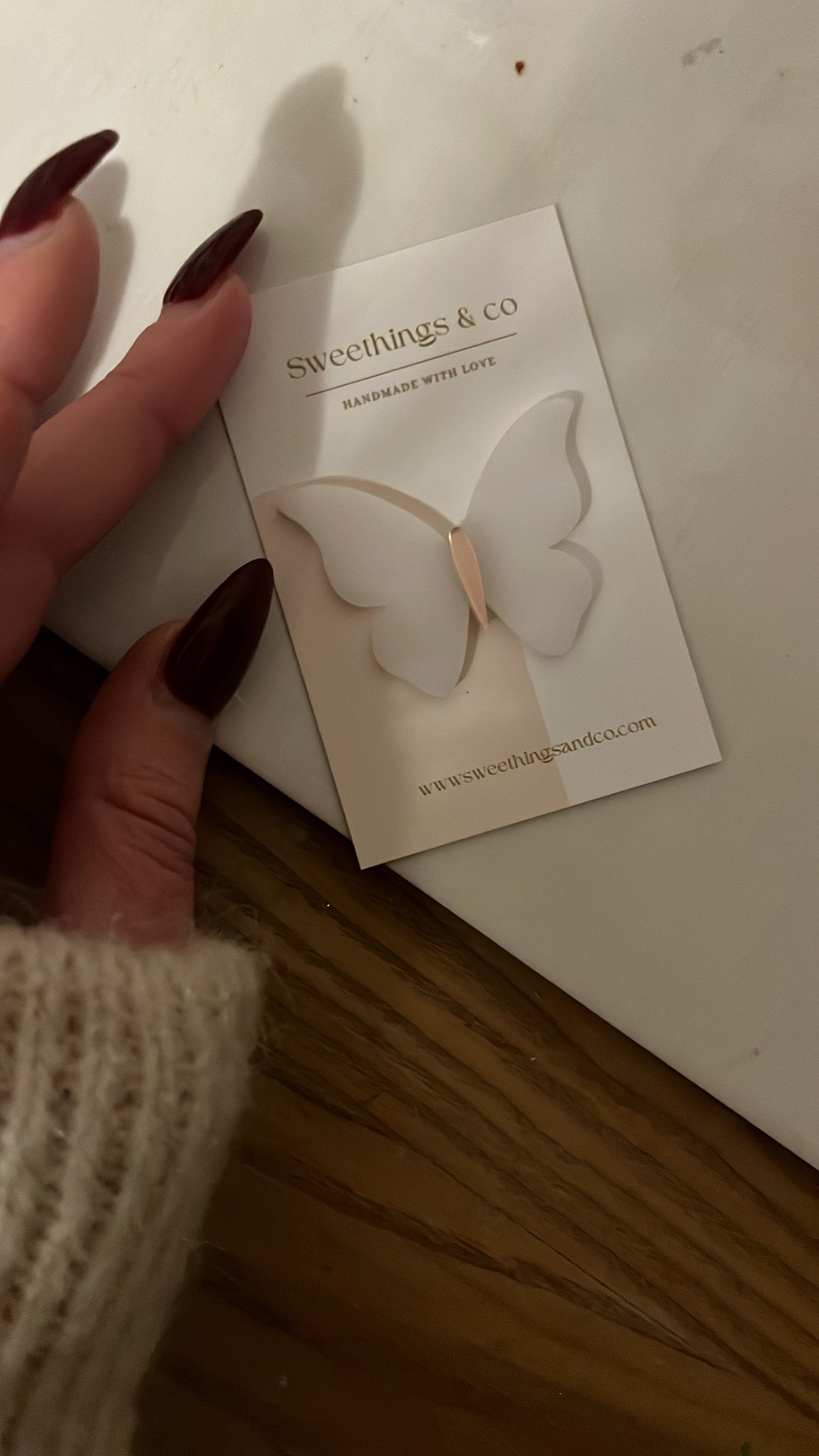 Broche poétique papillon