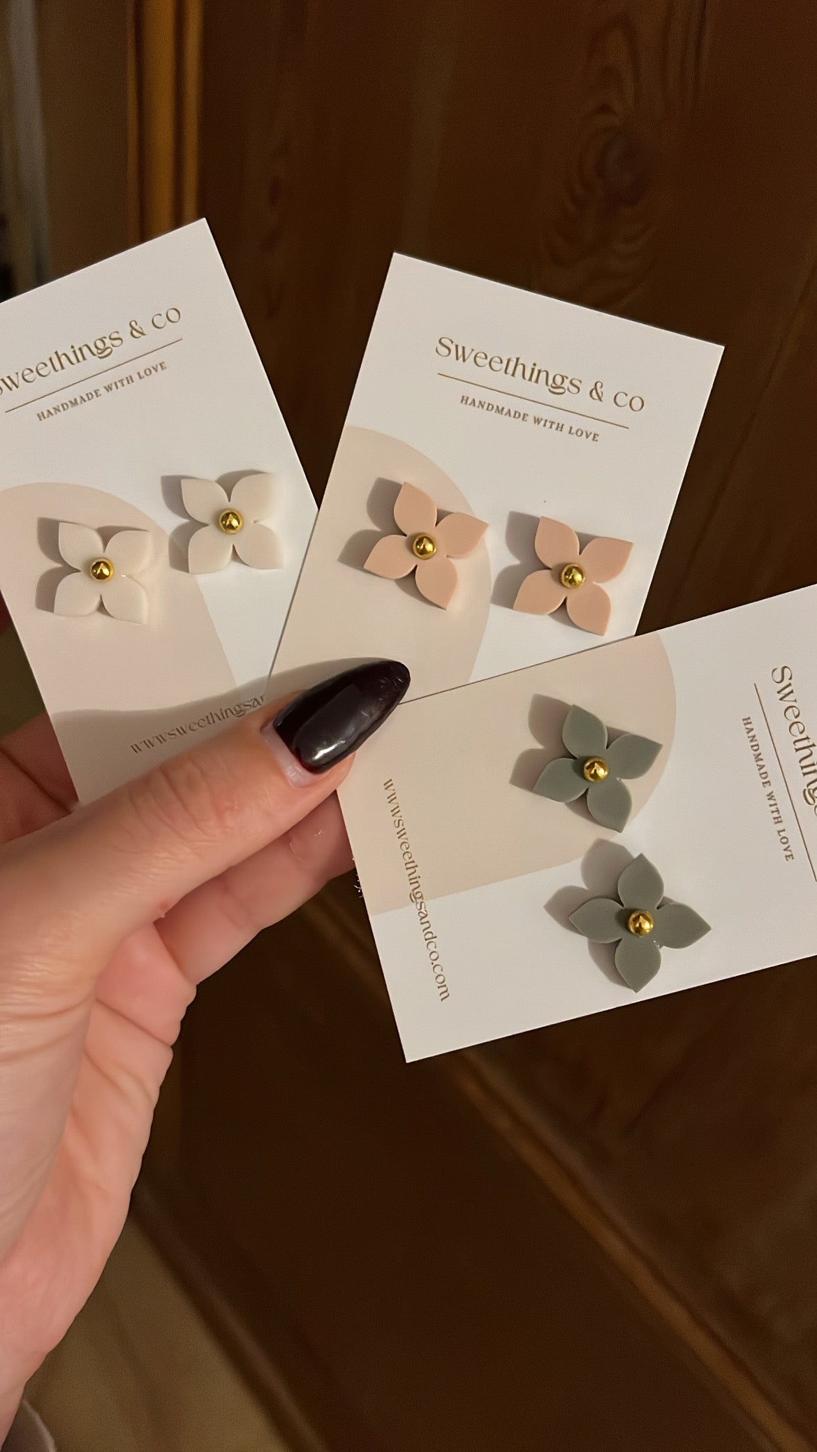 Boucles d’oreilles florales