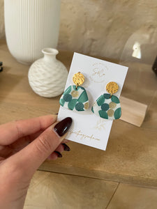 Boucles d'oreilles vintage Green