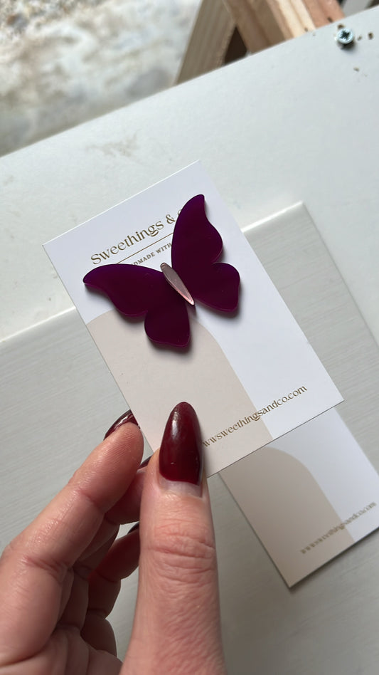 Broche poétique papillon