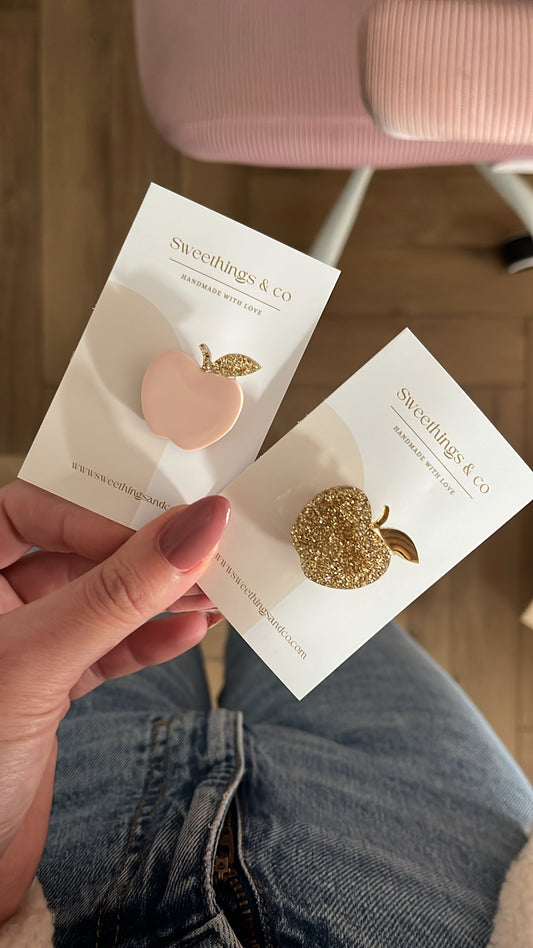 Broche poétique pomme au choix