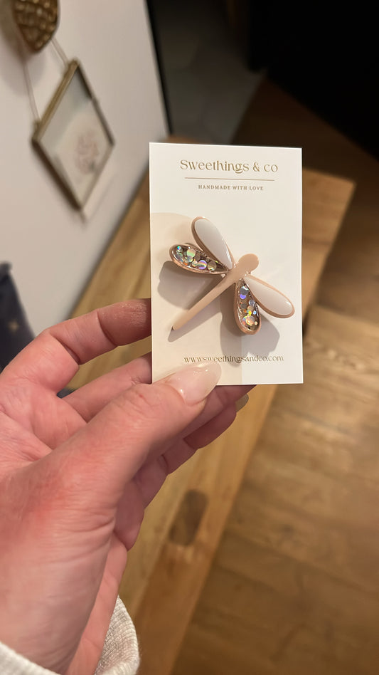 Broche poétique libellule