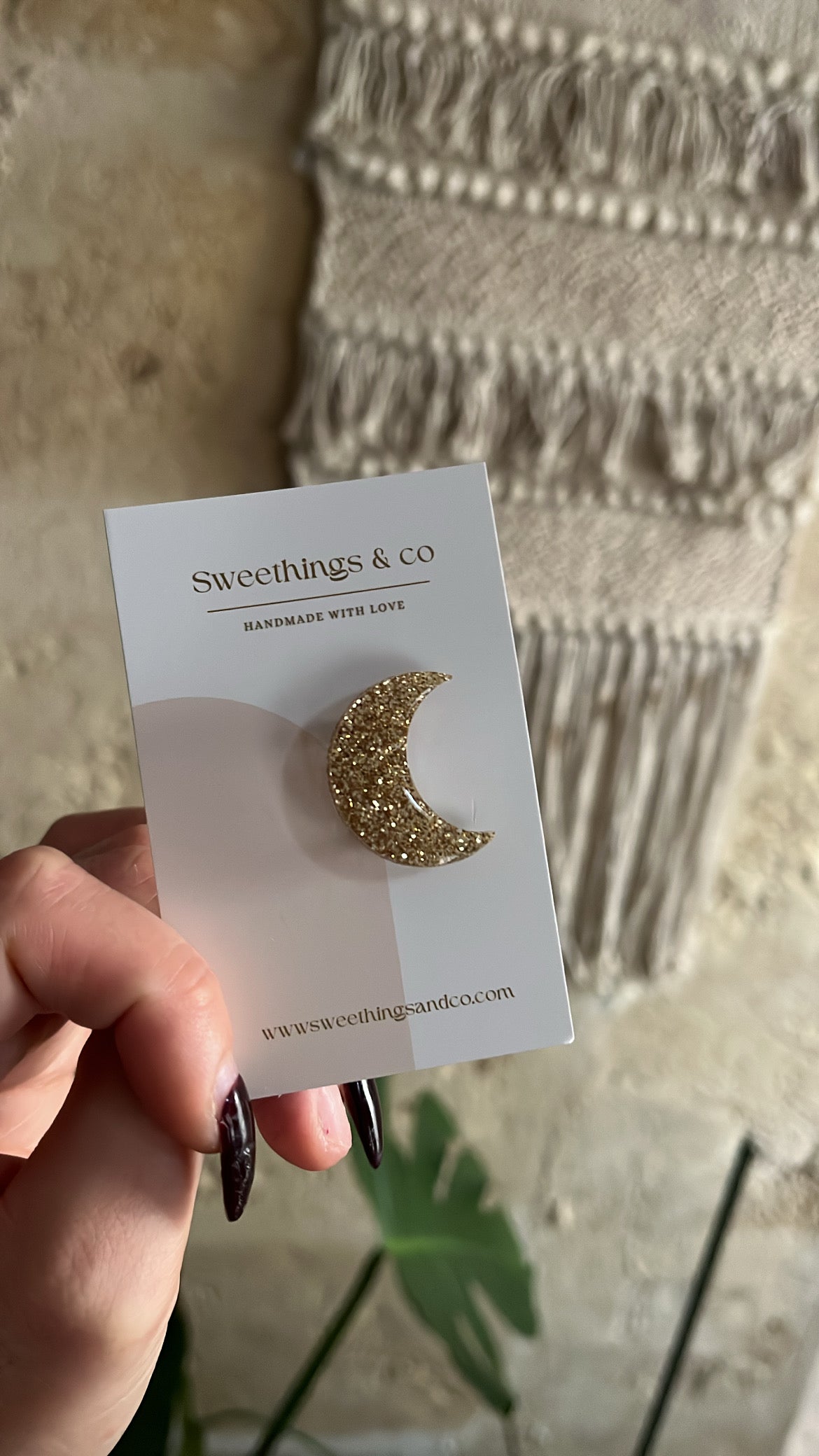 Broche poétique Lune