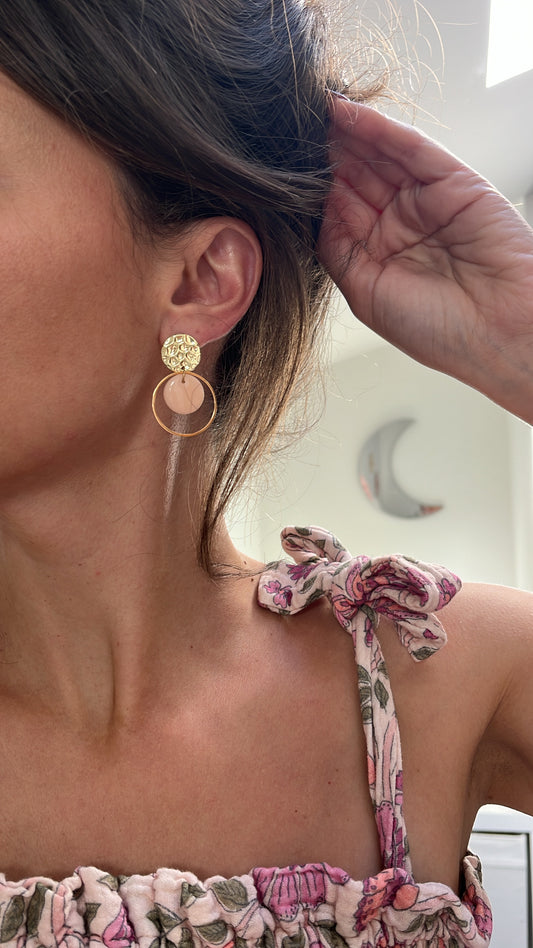 Boucles d’oreilles rondes ECLATS