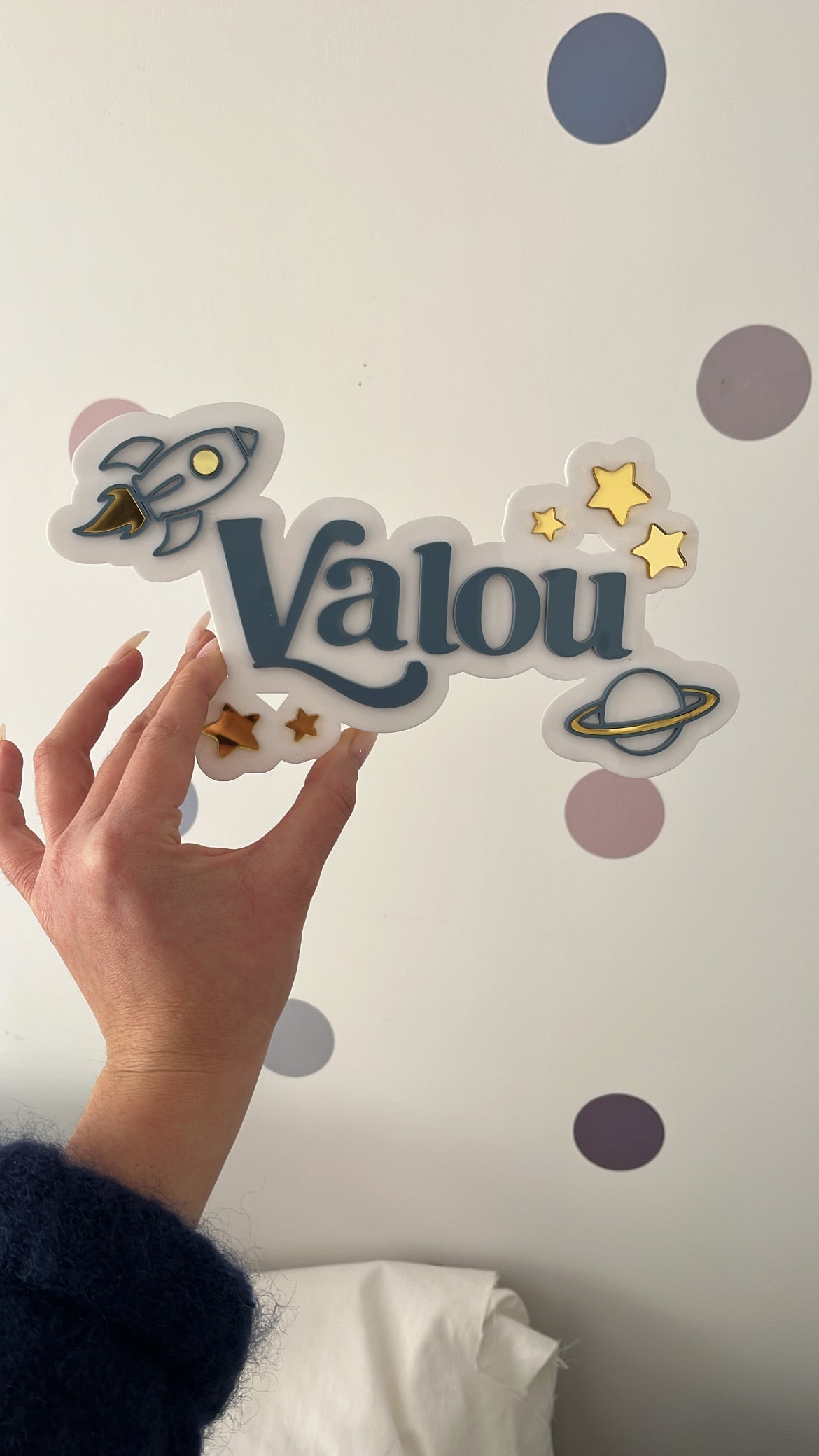 Prénom mural - Thème Astronaute