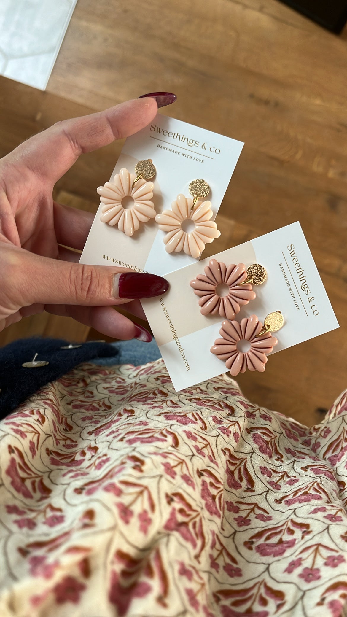 Boucles d’oreilles florales