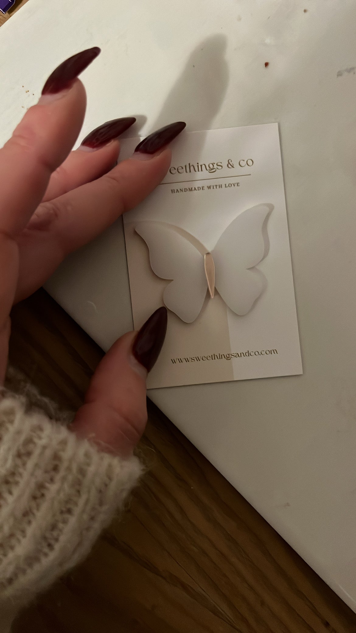 Broche poétique papillon