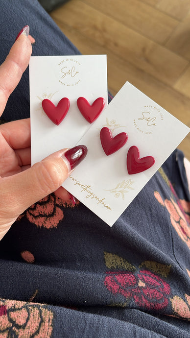 Puces d'oreilles Cœur ♡ Couleurs au choix