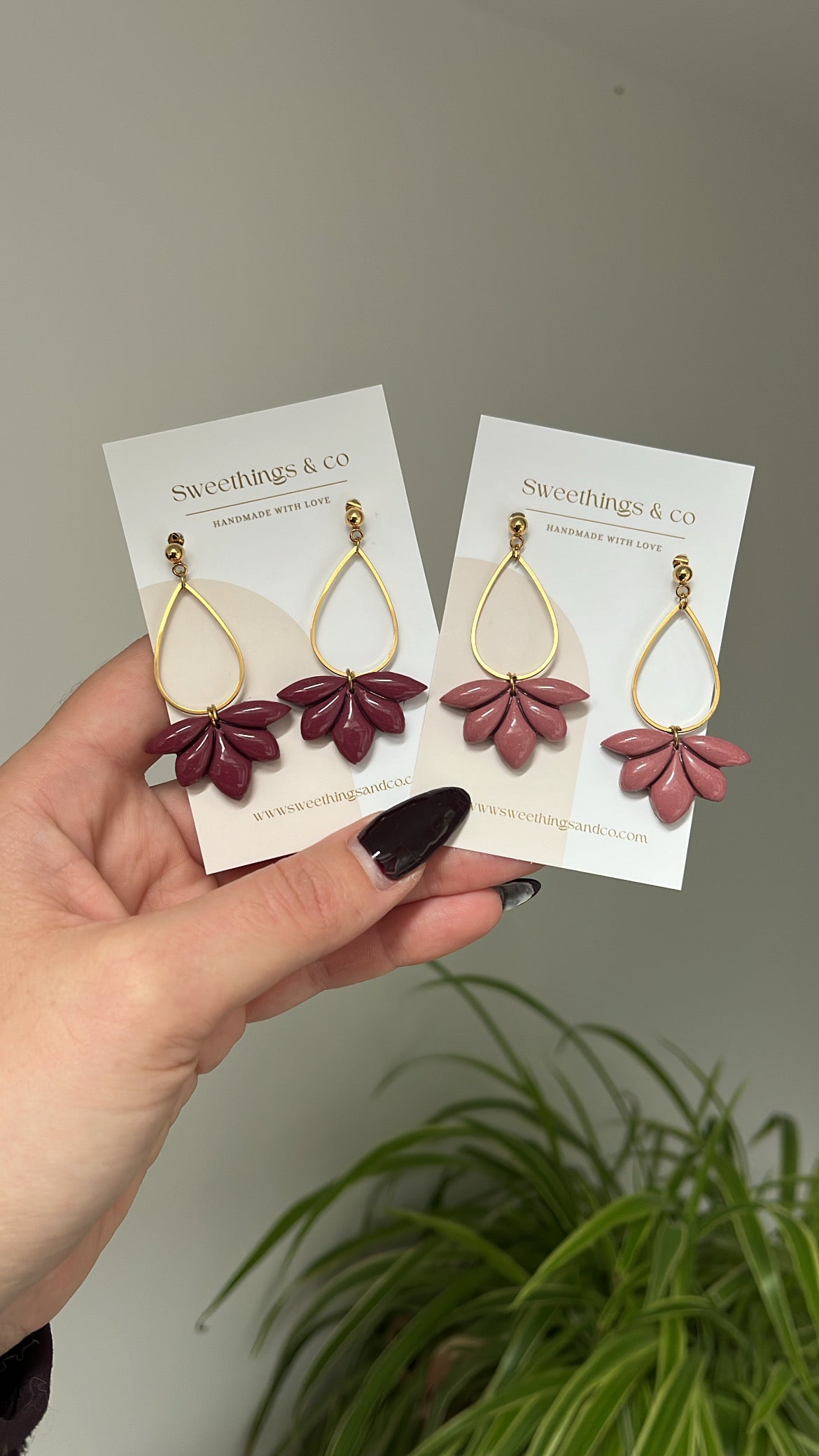 Boucles d’oreilles florales // Couleurs au choix