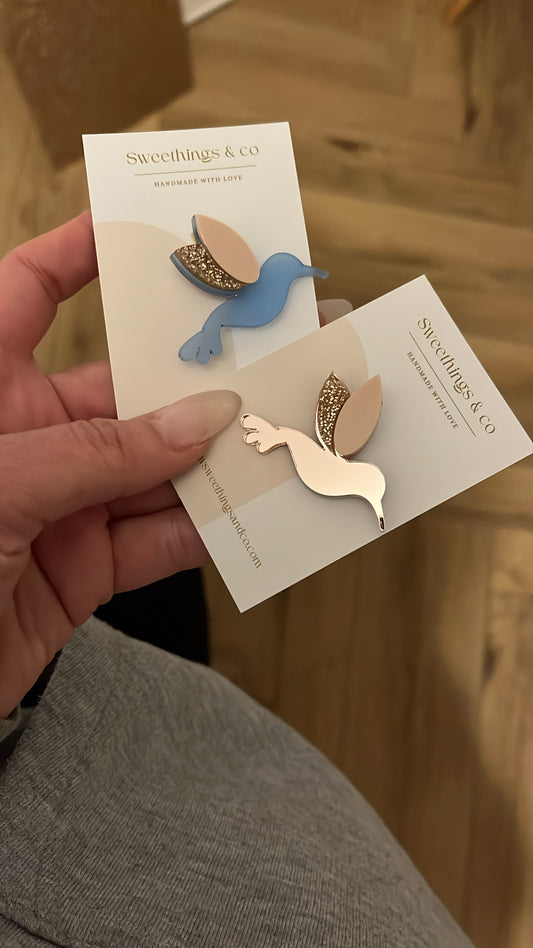 Broche poétique colibri