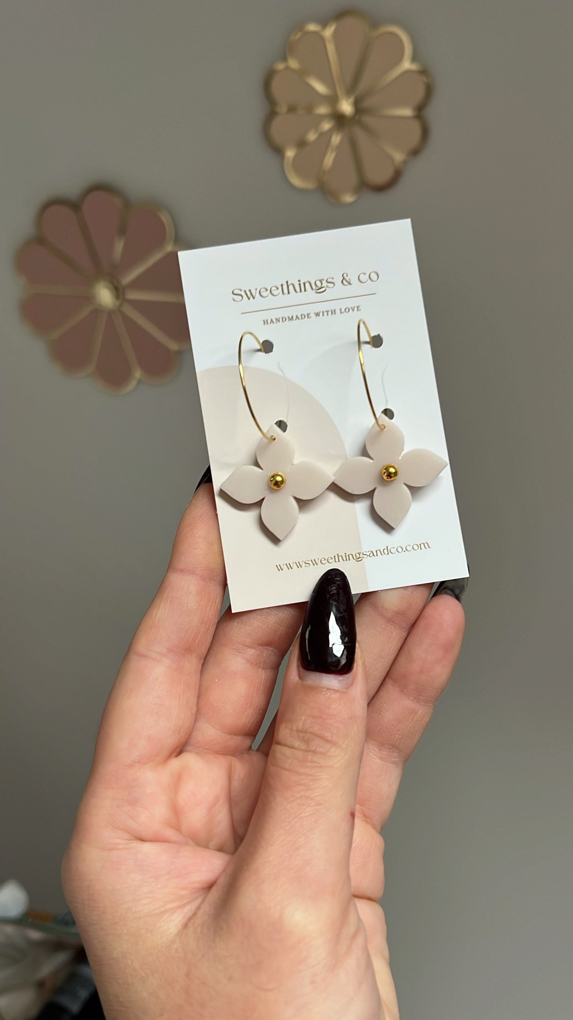 Boucles d’oreilles florales