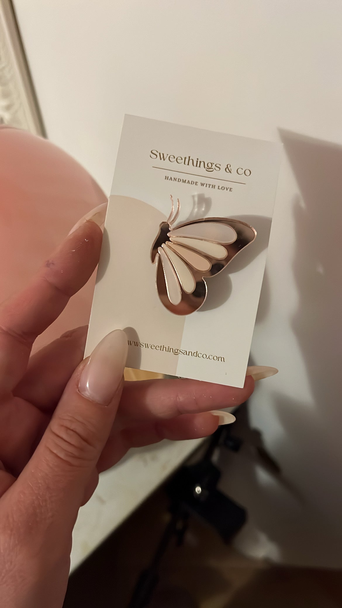 Broche poétique papillon