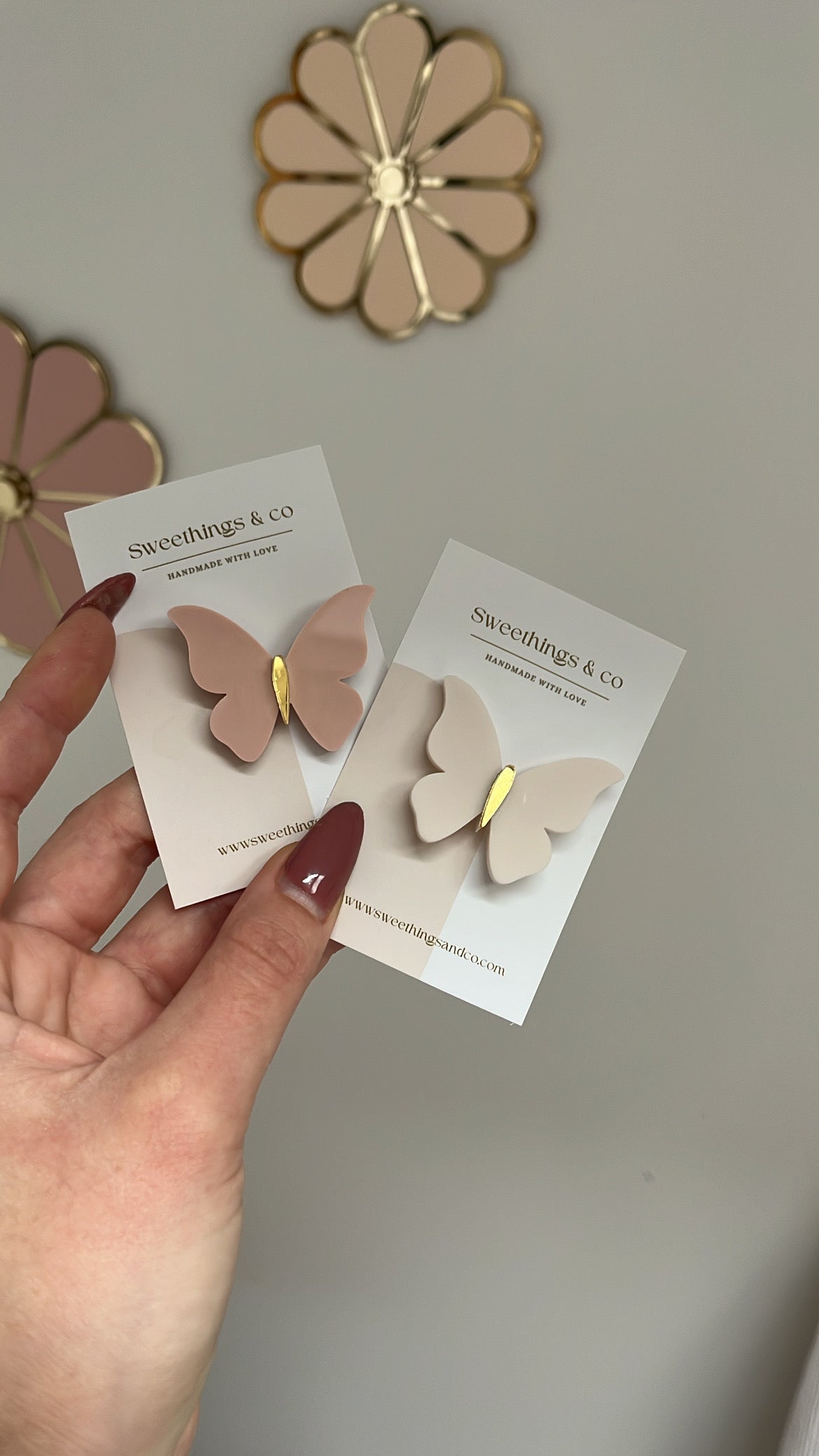 Broche poétique papillon