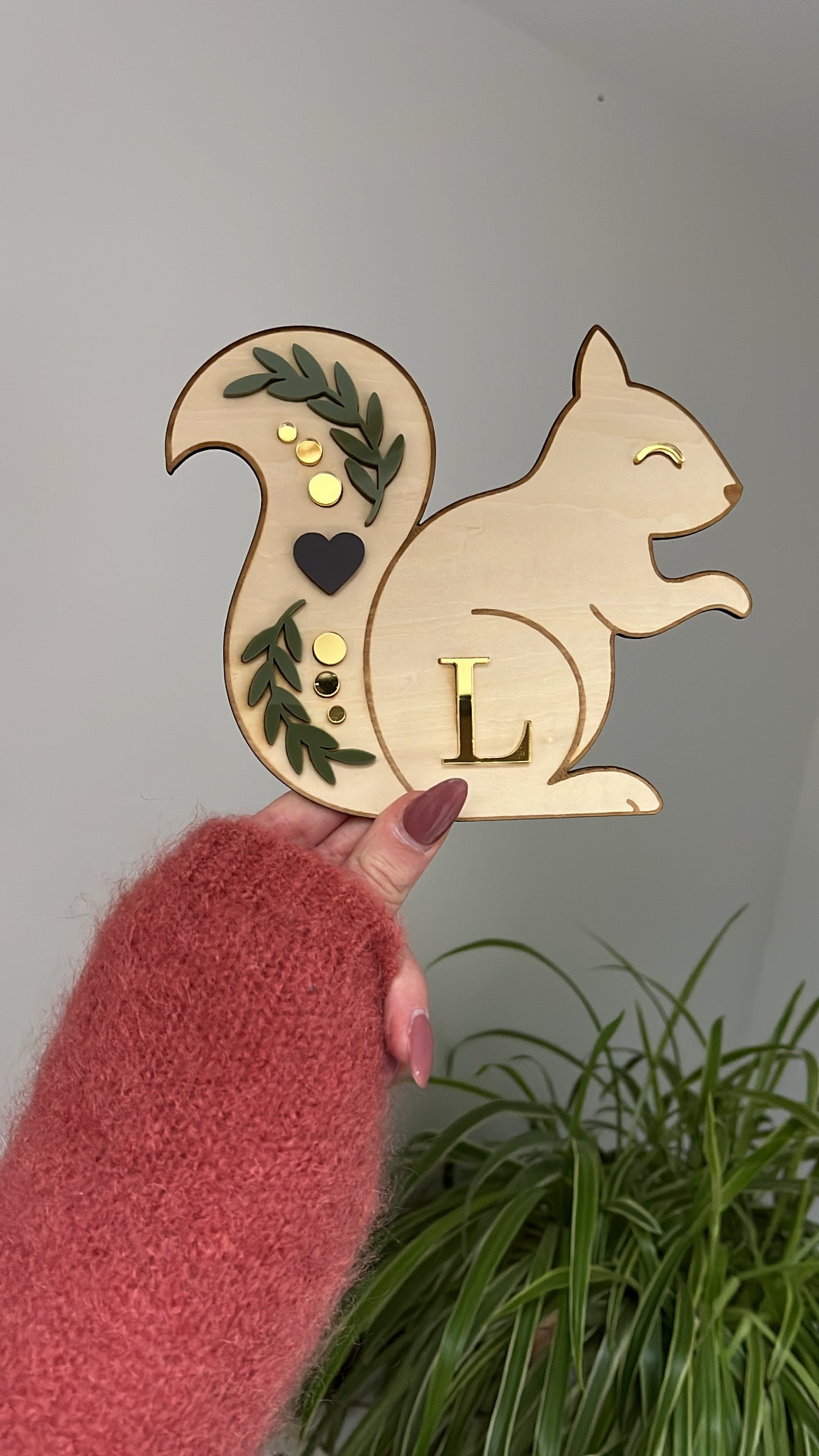 Écureuil initiale personnalisable