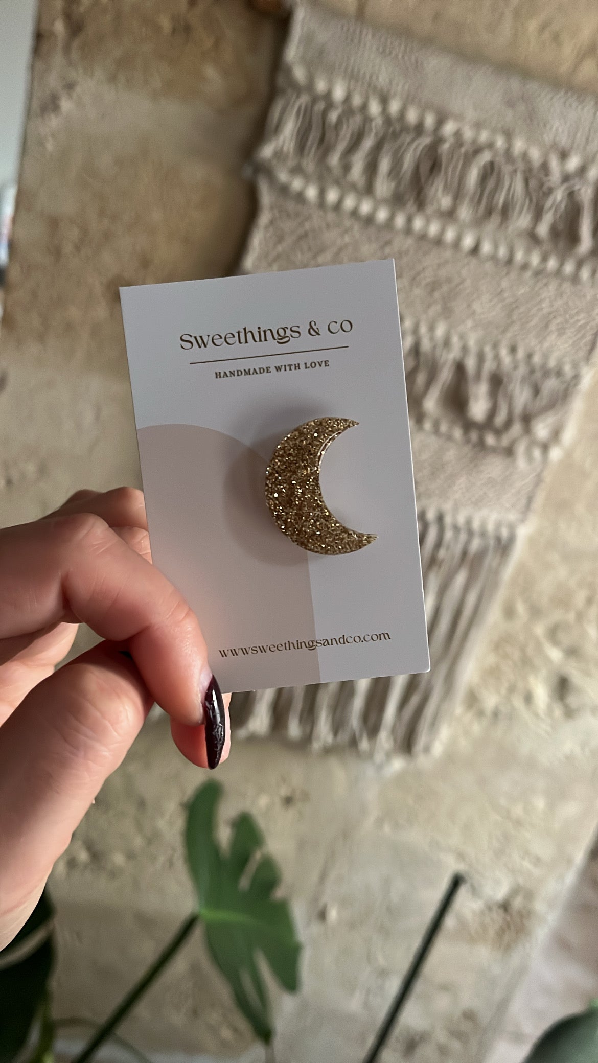 Broche poétique Lune