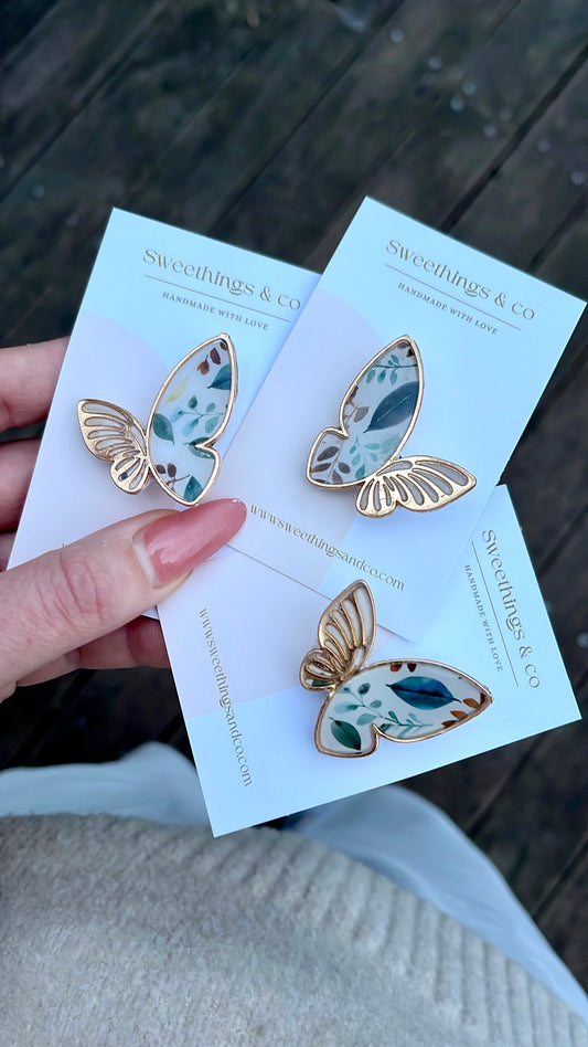 Broche poétique papillon