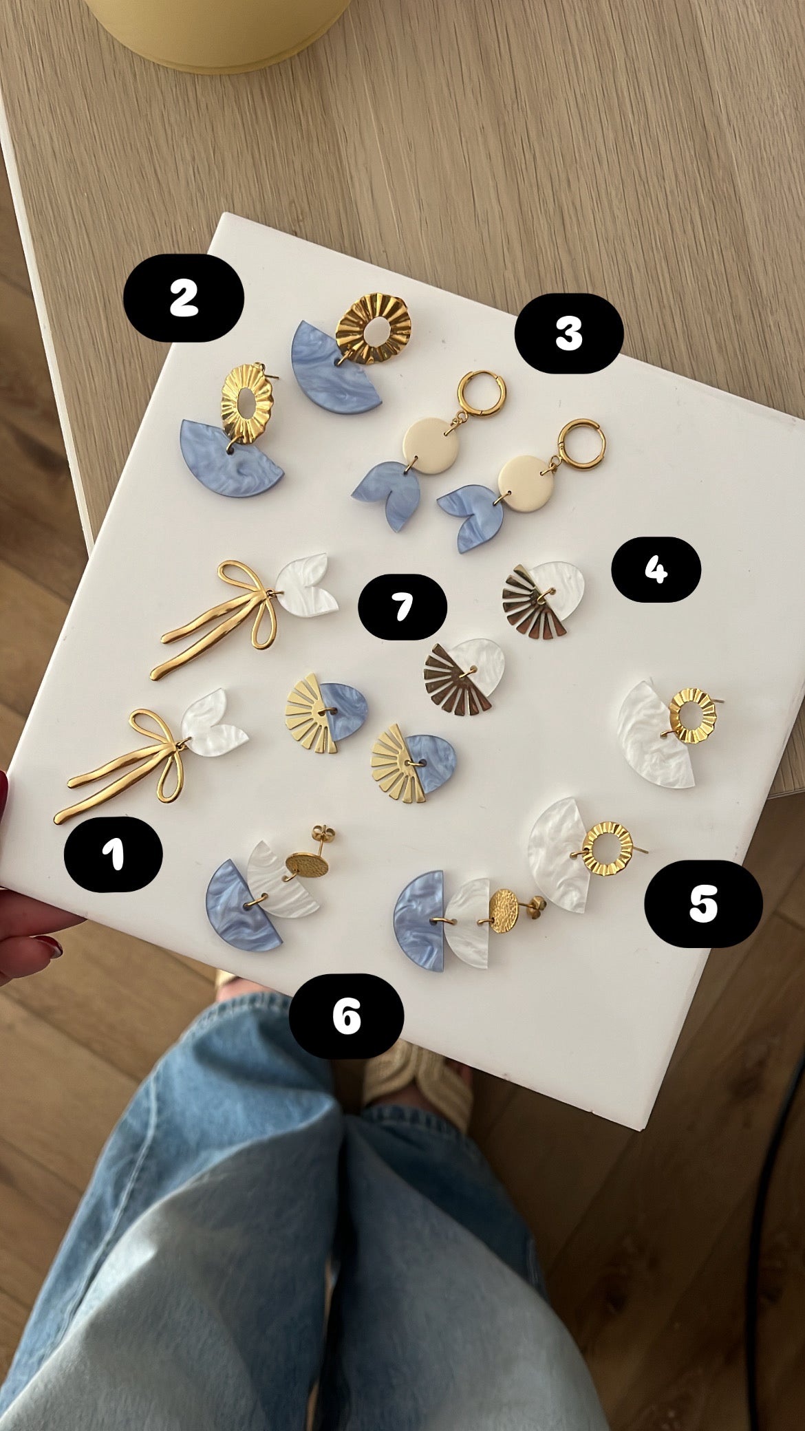 Boucles d’oreilles Collection Effer Marbre