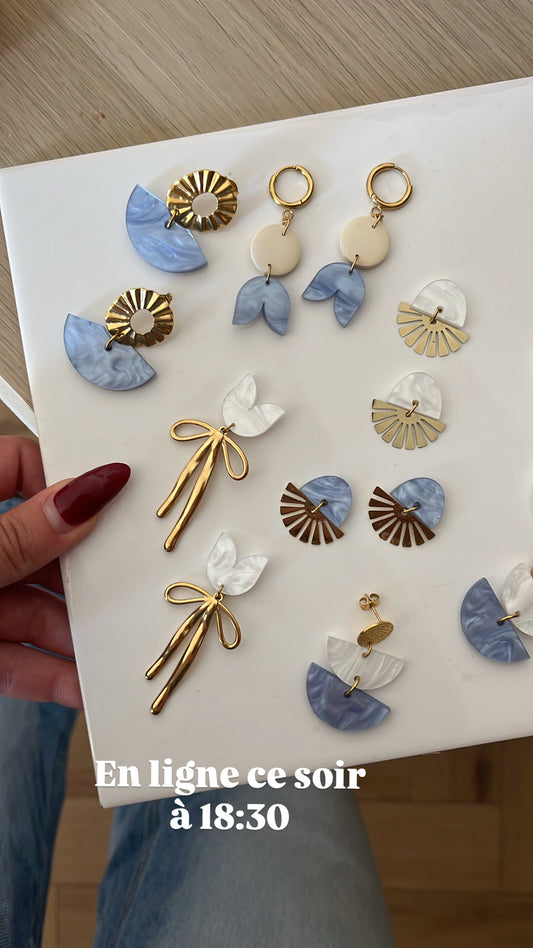 Boucles d’oreilles Collection Effer Marbre