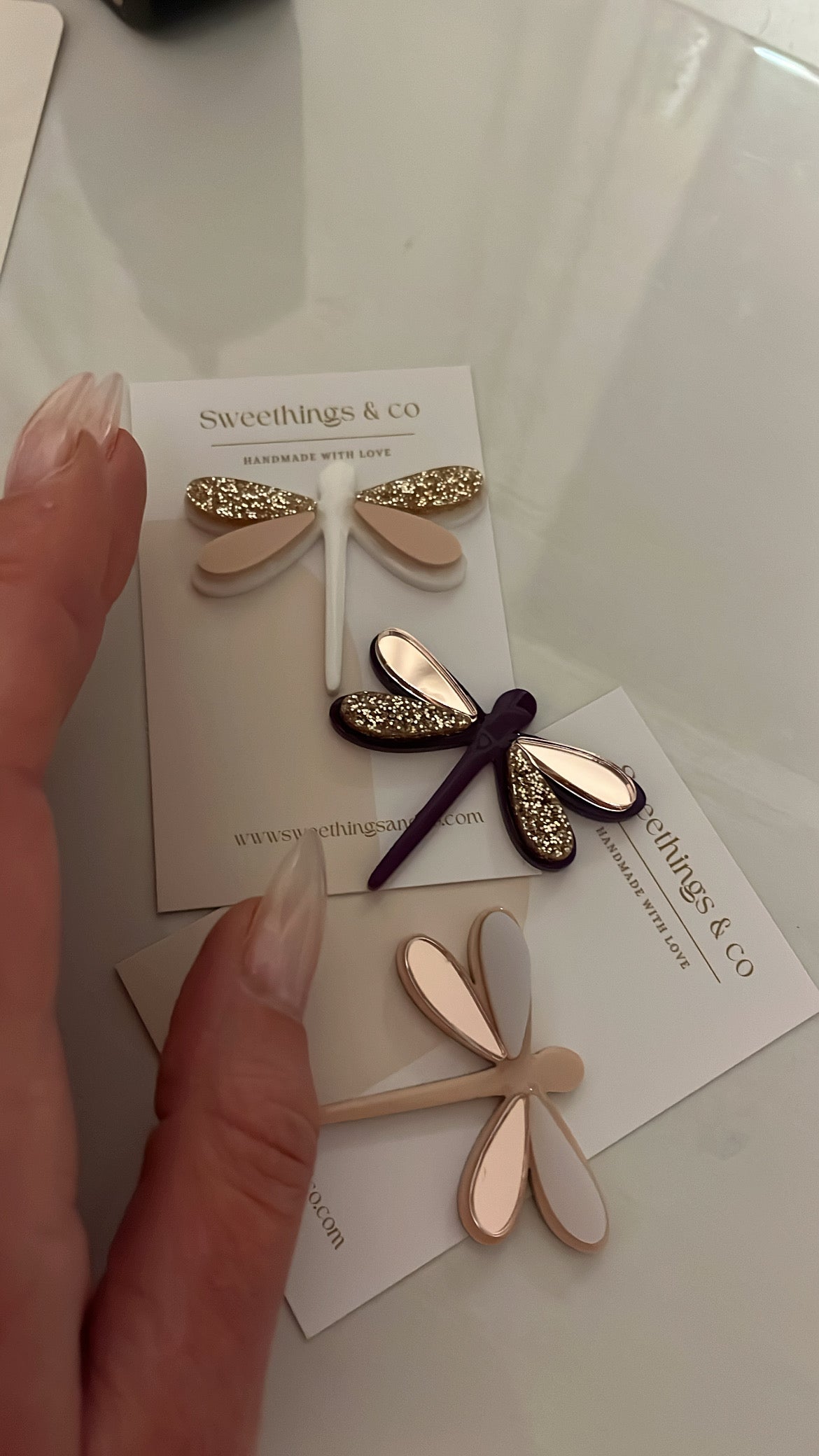 Broche poétique libellule