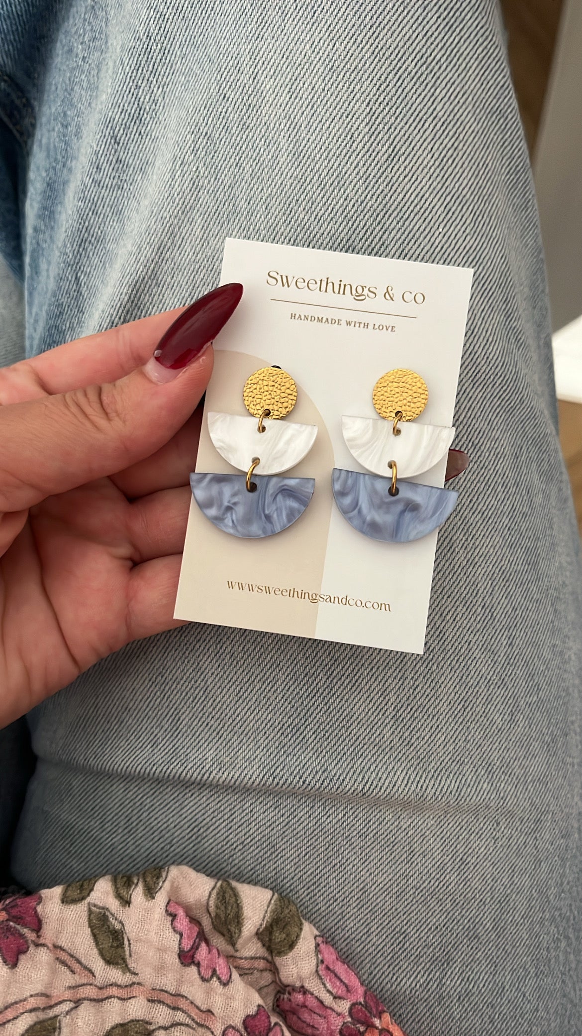 Boucles d’oreilles Collection Effer Marbre